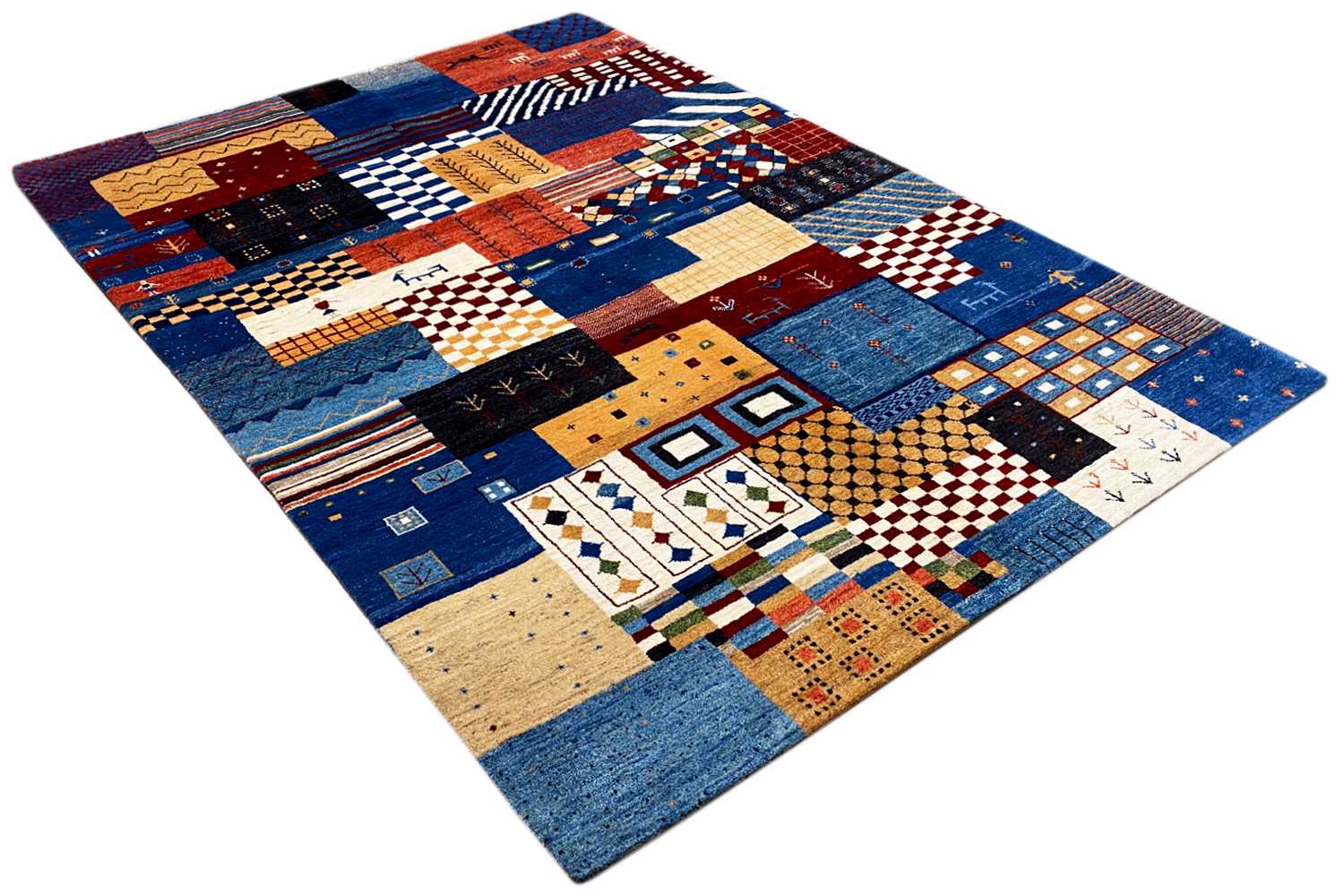 Gabbeh Teppich (170x240 cm / 6x8 ft) - German Carpet Shop