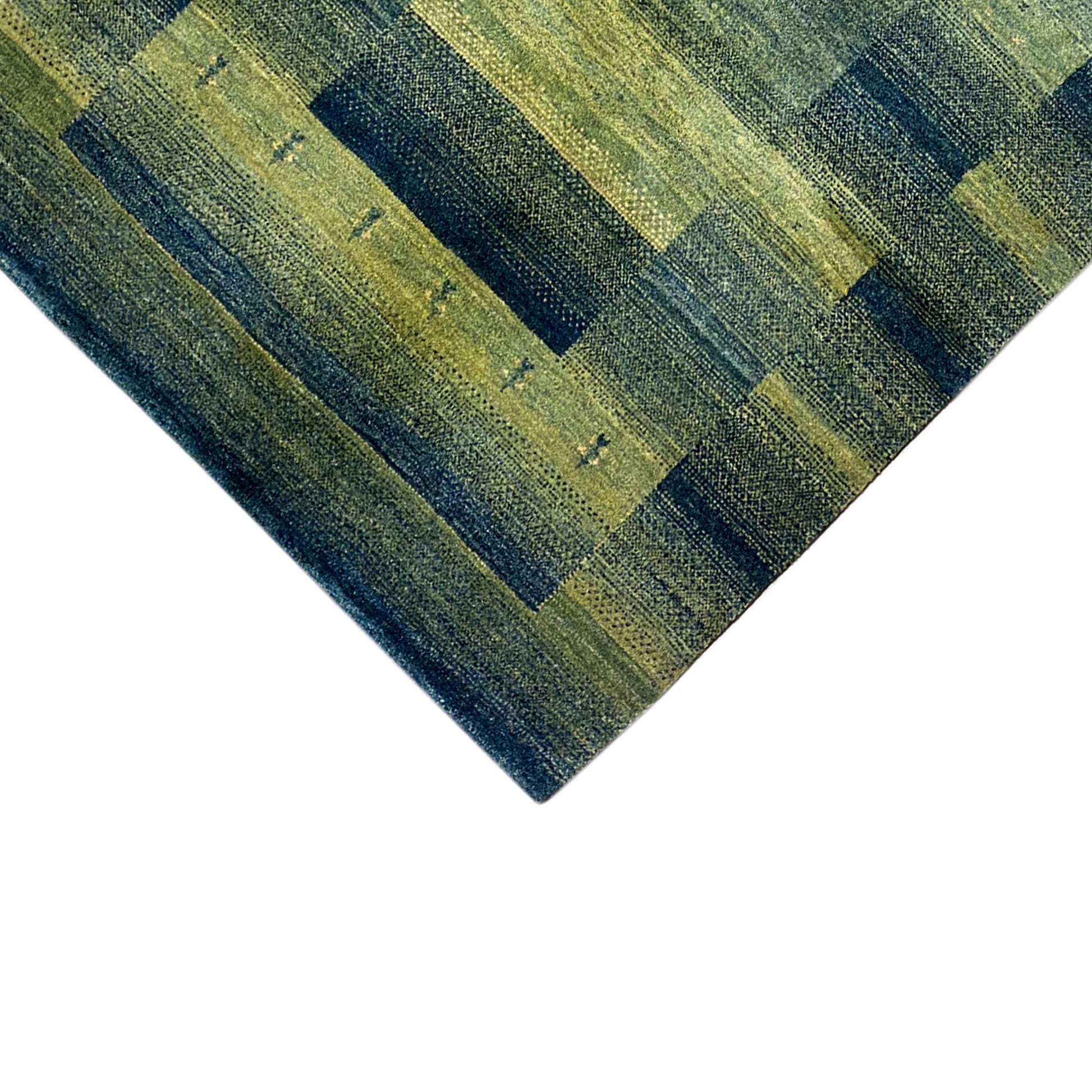 Gabbeh Teppich Grün/Grün 201x146 cm - German Carpet Shop