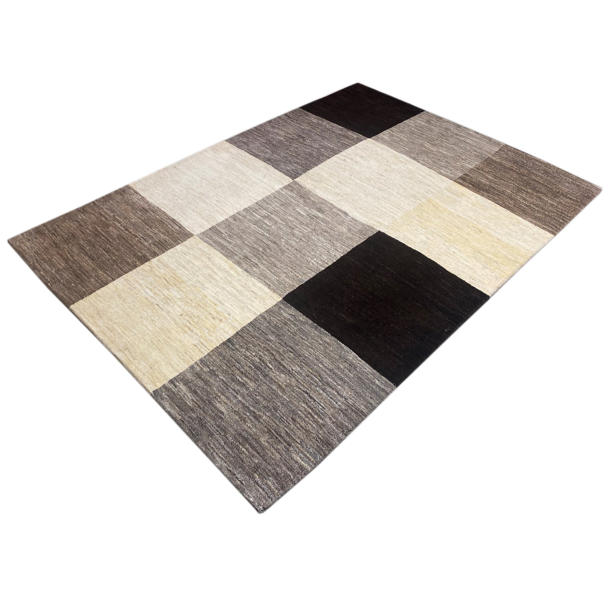 Gabbeh Teppich Beige Schwarz 240x169 cm - German Carpet Shop