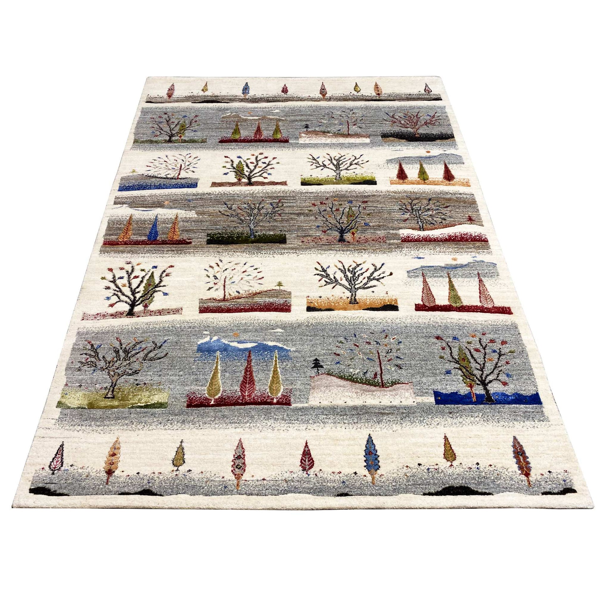 Gabbeh Lori Teppich, 237x166 cm - Handgesponnene Wolle - German Carpet Shop