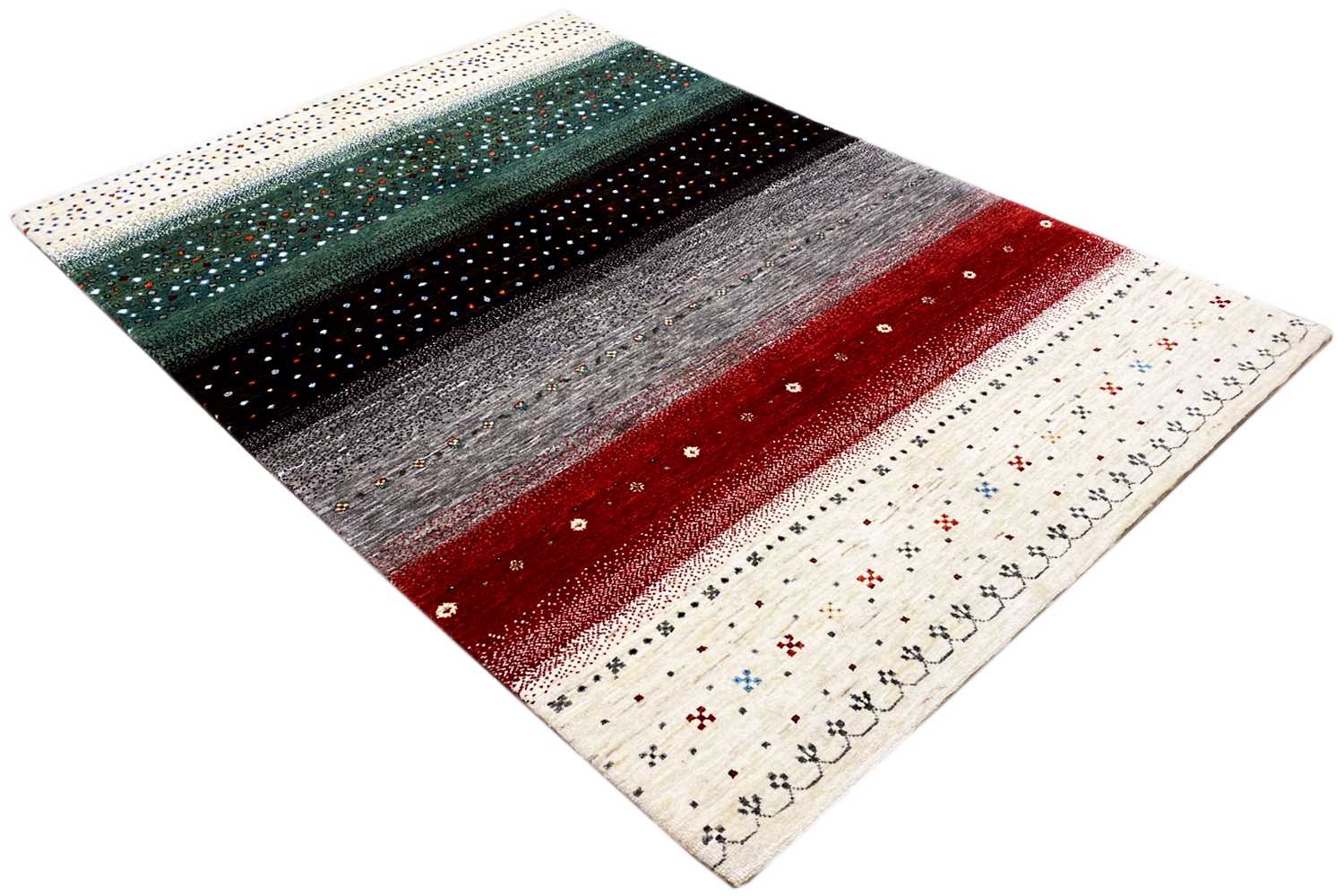 Mehrfarbiger Gabbeh Teppich (170x240 cm / 6x8 ft) - German Carpet Shop