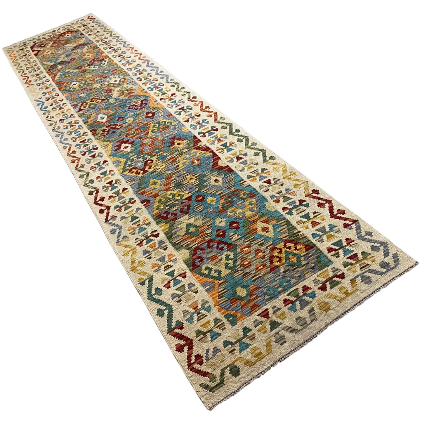 Kelim Läufer Afghan 386x87cm
