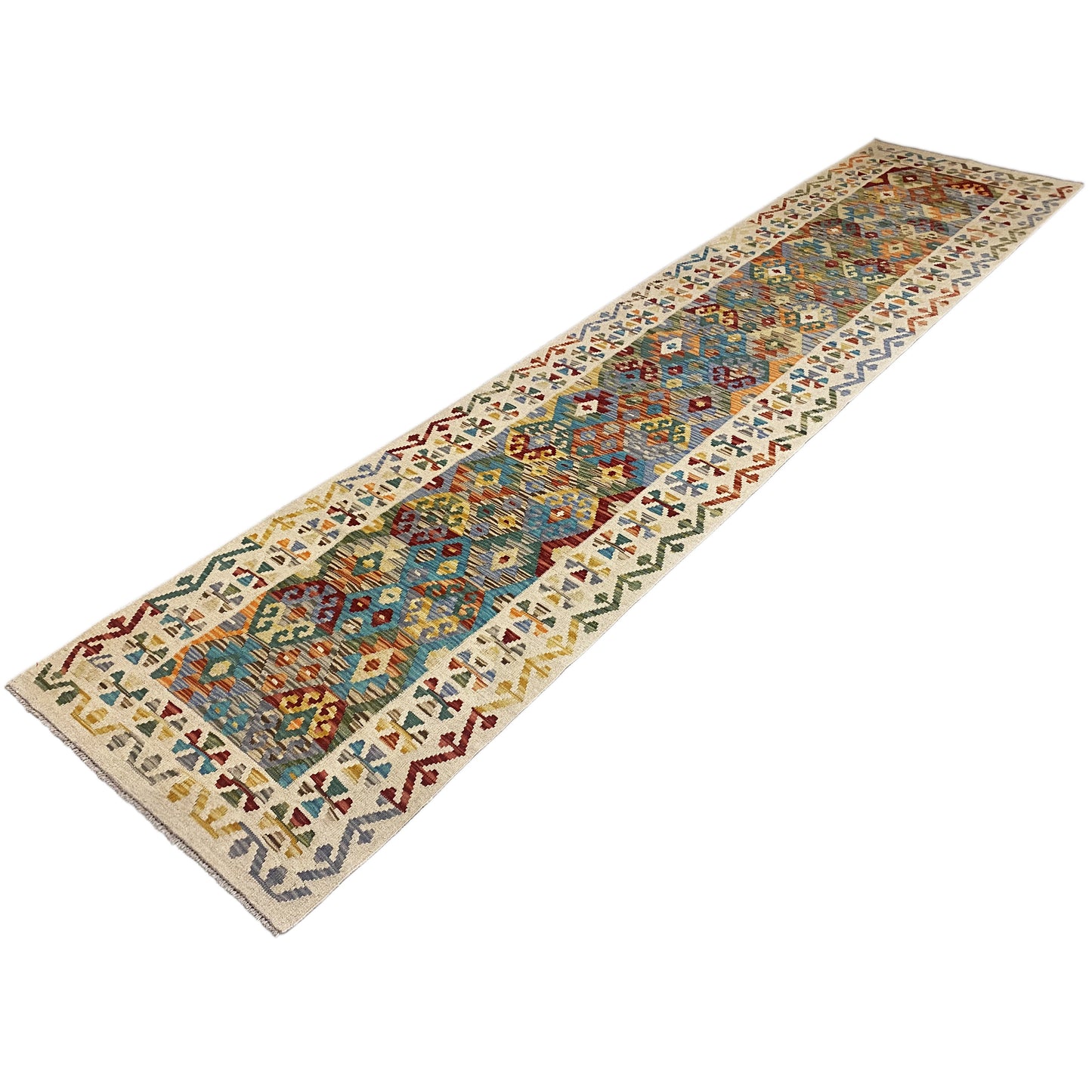 Kelim Läufer Afghan 386x87cm