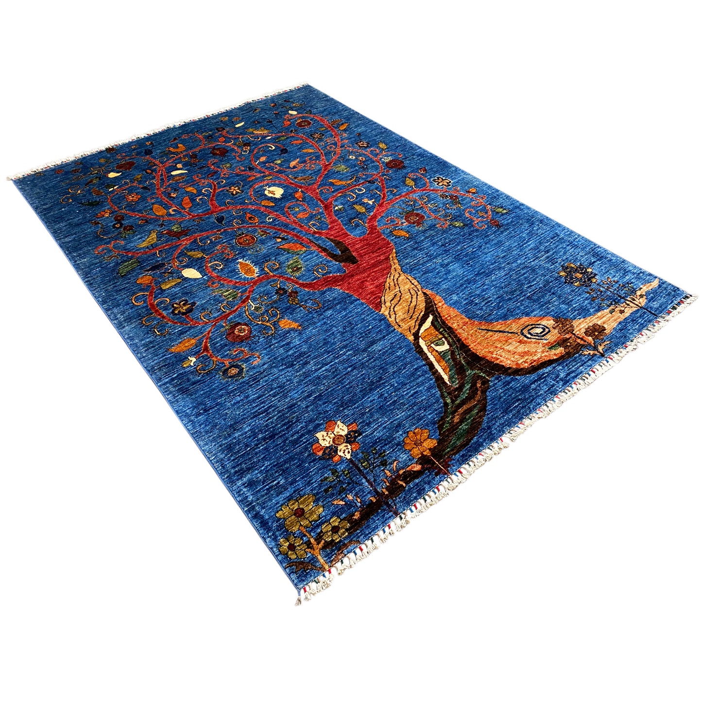 Handgeknüpfter Lebensbaum Teppich 246x172 cm - German Carpet Shop