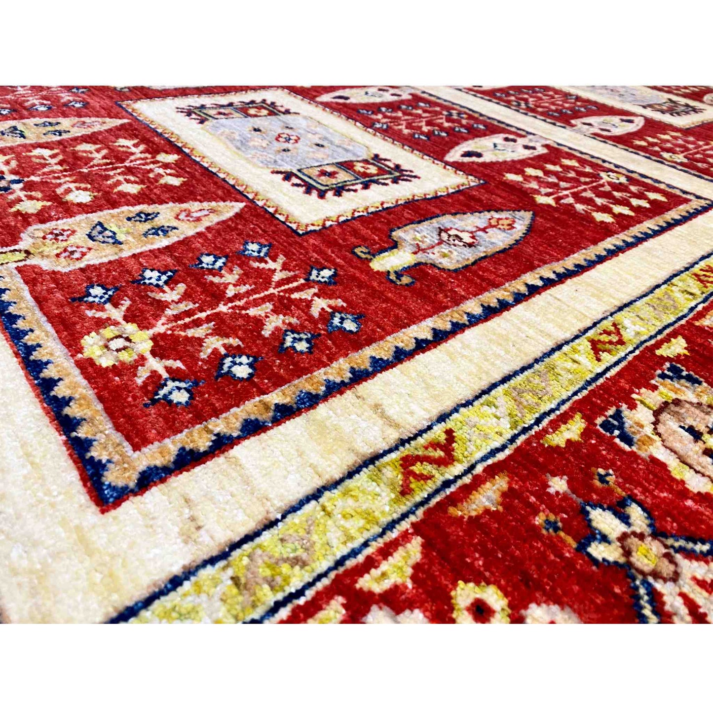 Khorjin-Teppich - Rustikaler Charme & Stammes-Eleganz, 182x119 cm - German Carpet Shop