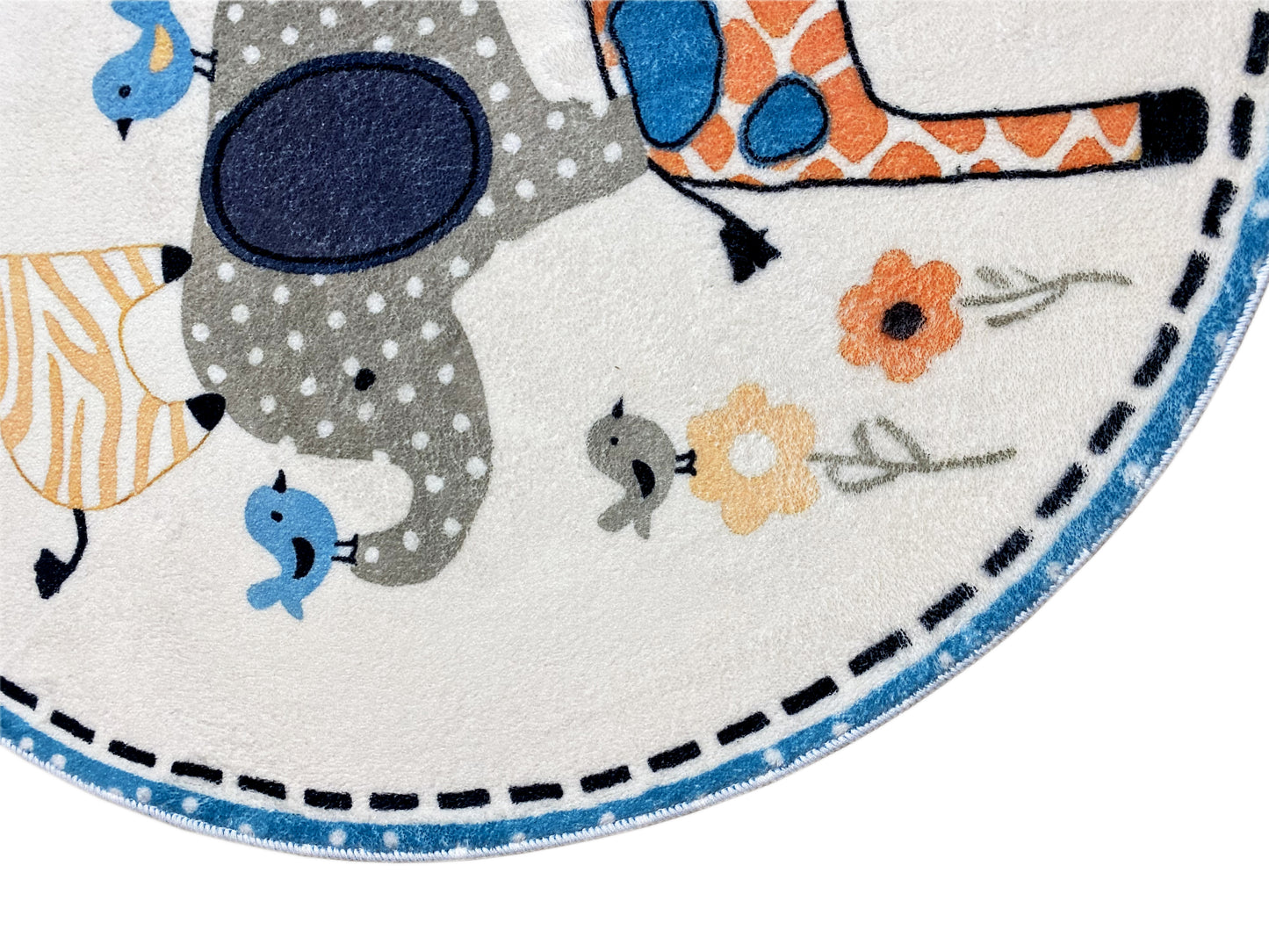 Tappeto rotondo per bambini Animali, 100 cm