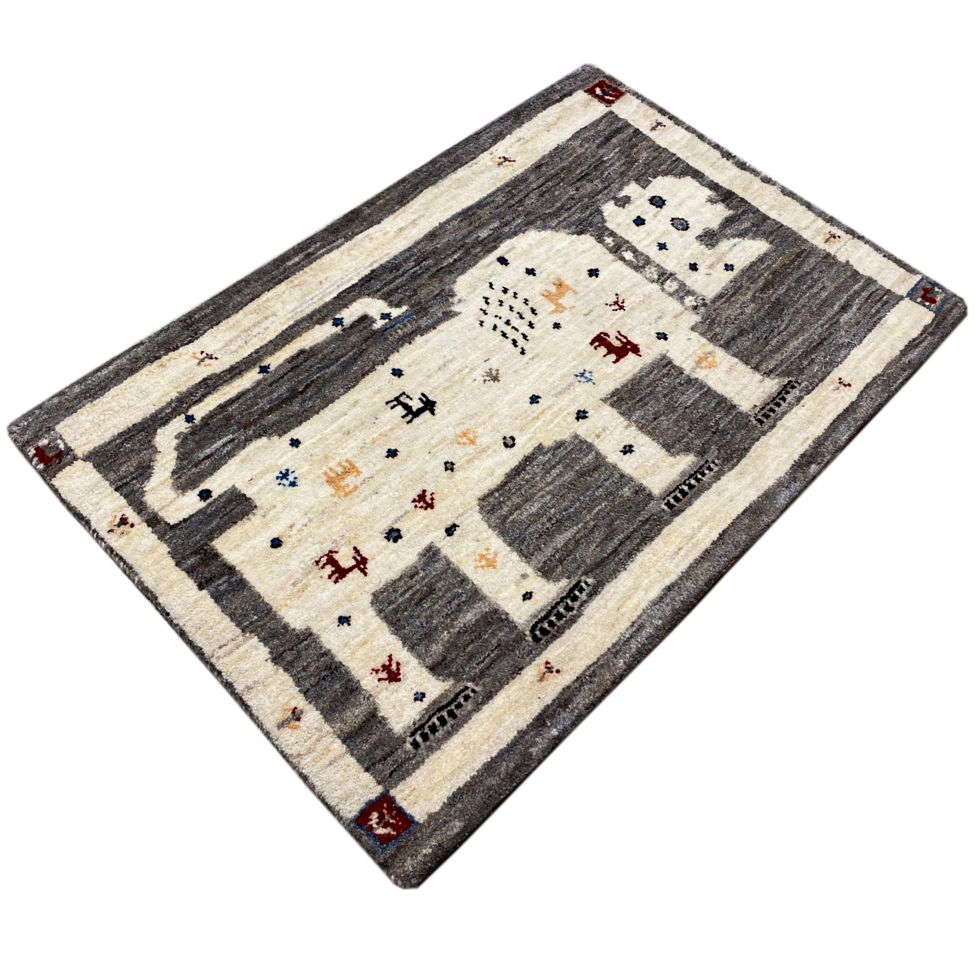 Gabbeh Teppich Löwe 89x60 cm - German Carpet Shop
