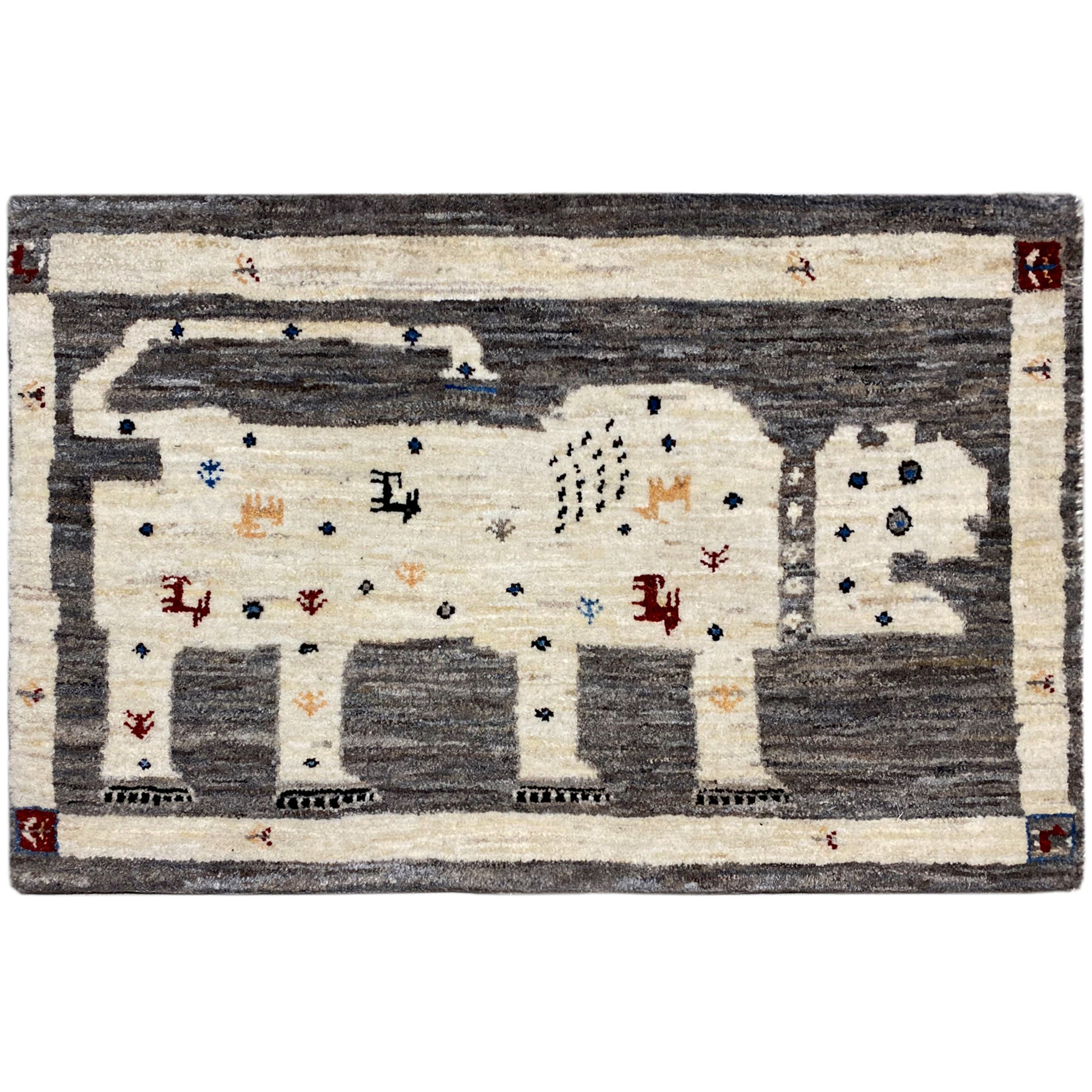 Gabbeh Teppich Löwe 89x60 cm - German Carpet Shop