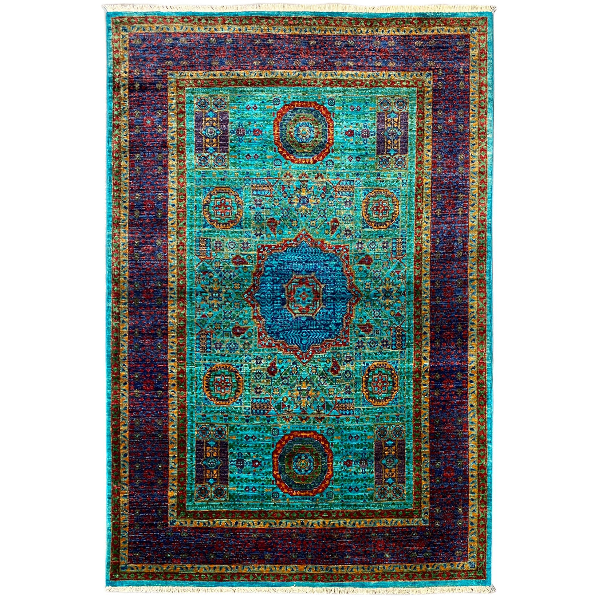 Handgeknüpfter Mamluk Teppich 188x129 cm - German Carpet Shop