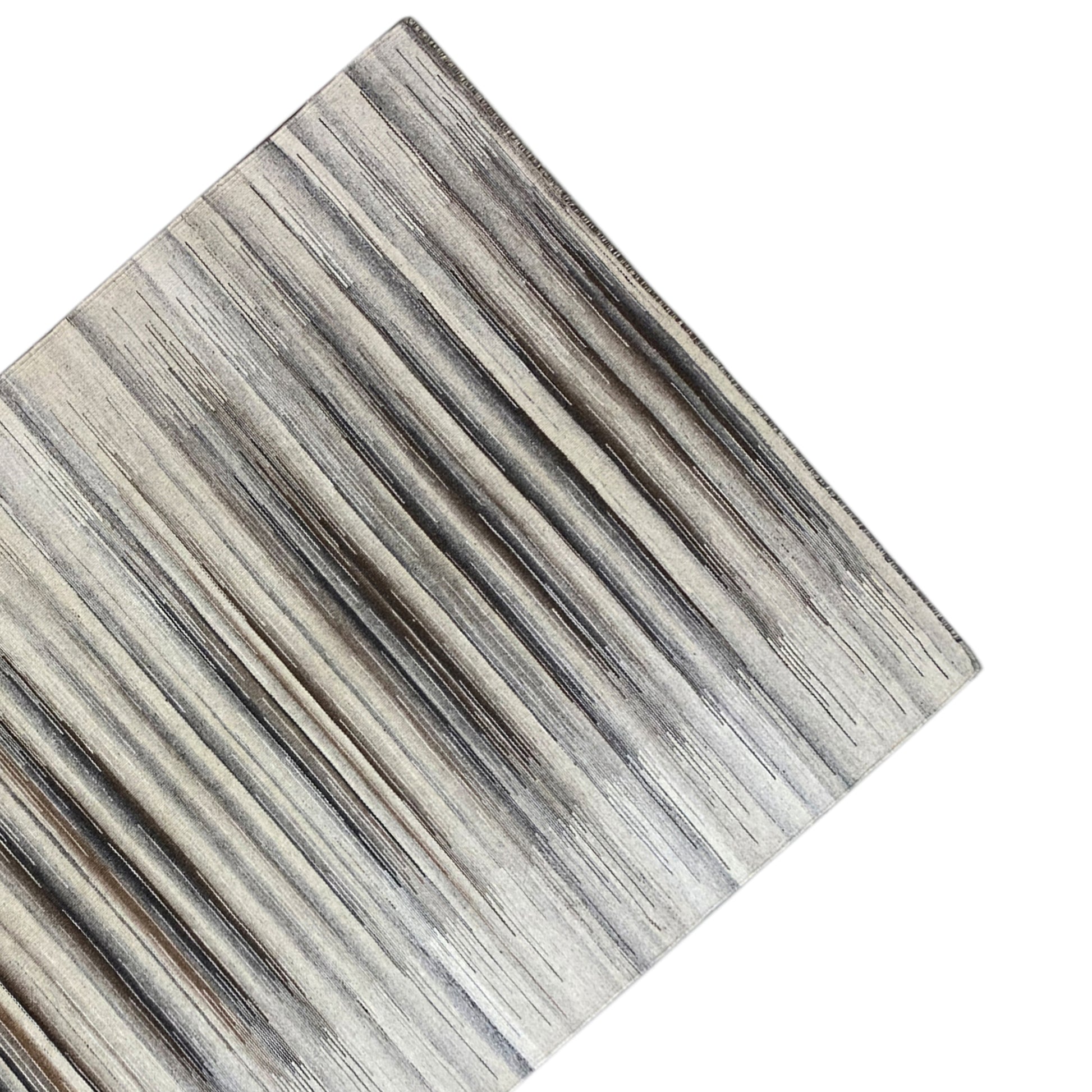 Grauer Kelim Dhurrie Streifen 230x160 cm - German Carpet Shop