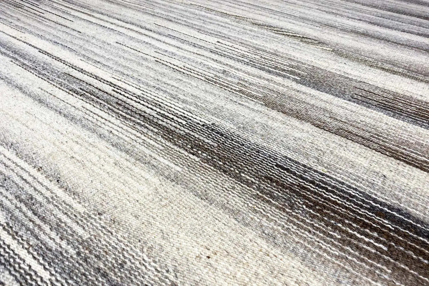 Kelim Teppich Beige – Modernes Streifenmuster 230x160 cm - German Carpet Shop