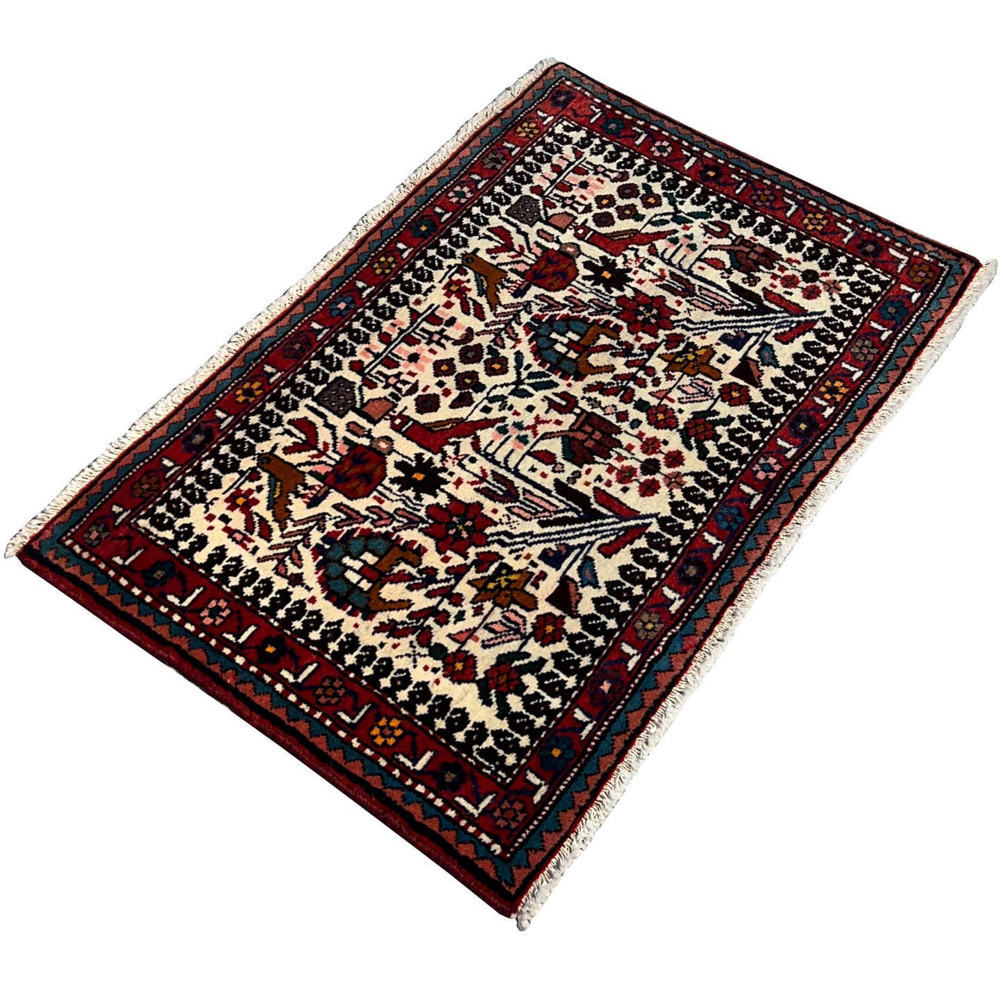 Poshti Teppich, Bunt, 104x68cm - Premium Poshti Teppich from German Carpet Shop - Just €199! Shop now at German Carpet Shop