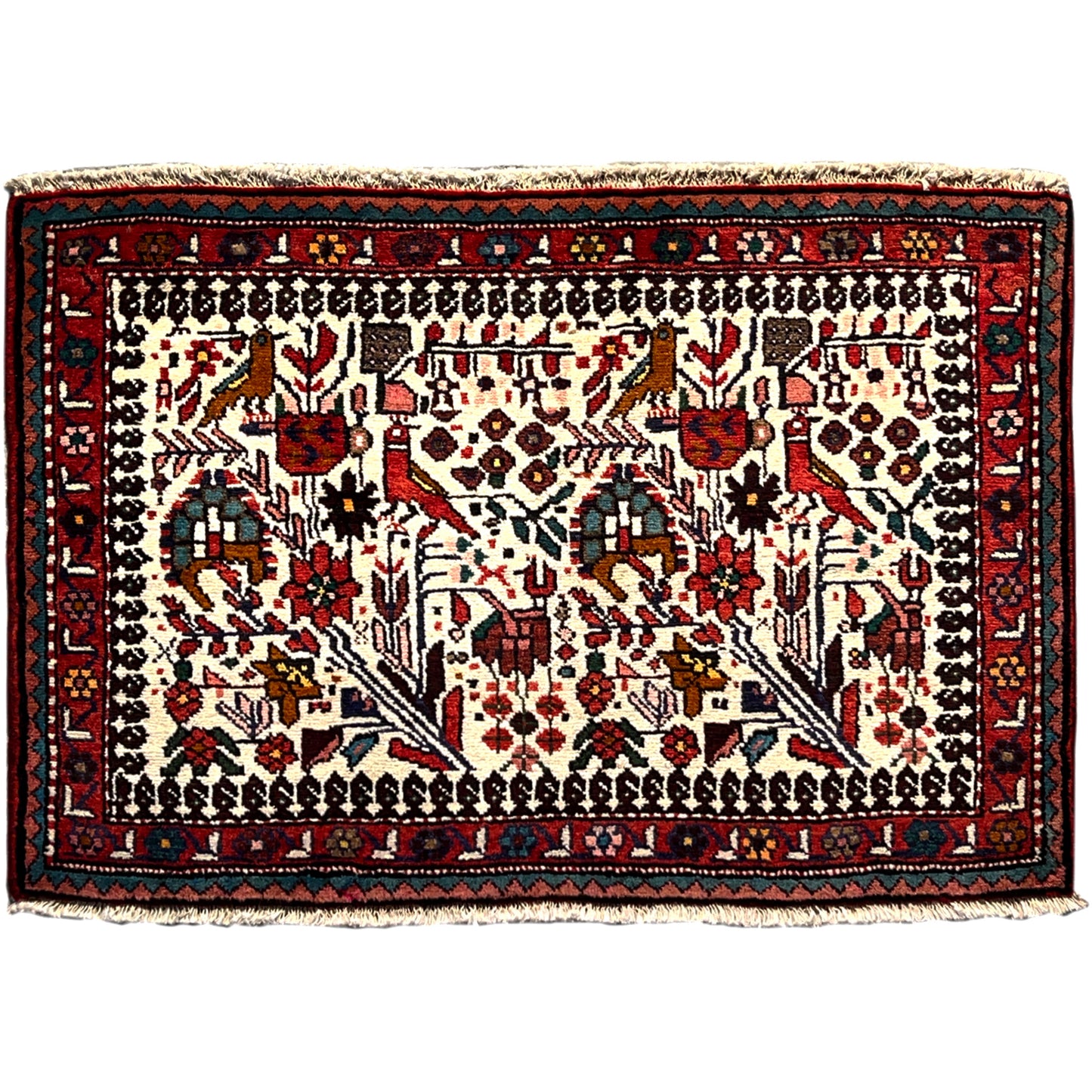 Poshti Teppich, Bunt, 104x68cm - Premium Poshti Teppich from German Carpet Shop - Just €199! Shop now at German Carpet Shop