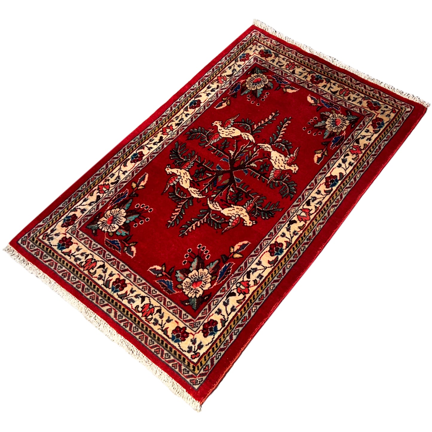Poshti Teppich, Rot, 102x62cm - Premium Poshti Teppich from German Carpet Shop - Just €199! Shop now at German Carpet Shop
