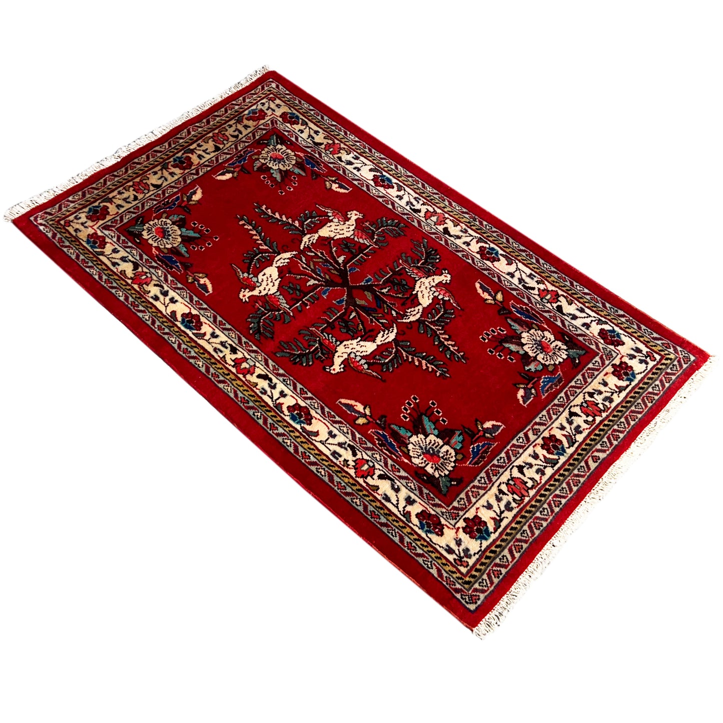 Poshti Teppich, Rot, 102x62cm - Premium Poshti Teppich from German Carpet Shop - Just €199! Shop now at German Carpet Shop