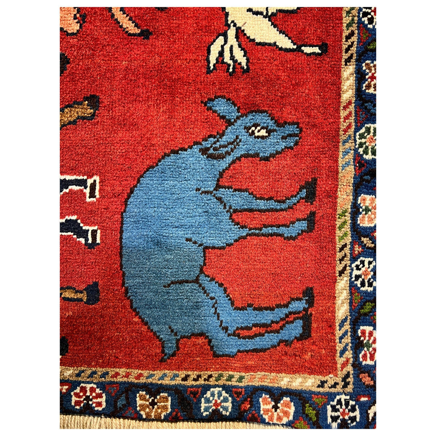 Hamedan Poshti Teppich Wolle 92x60 cm - Premium Hamedan-Poshti Teppiche from German Carpet Shop - Just €0! Shop now at German Carpet Shop