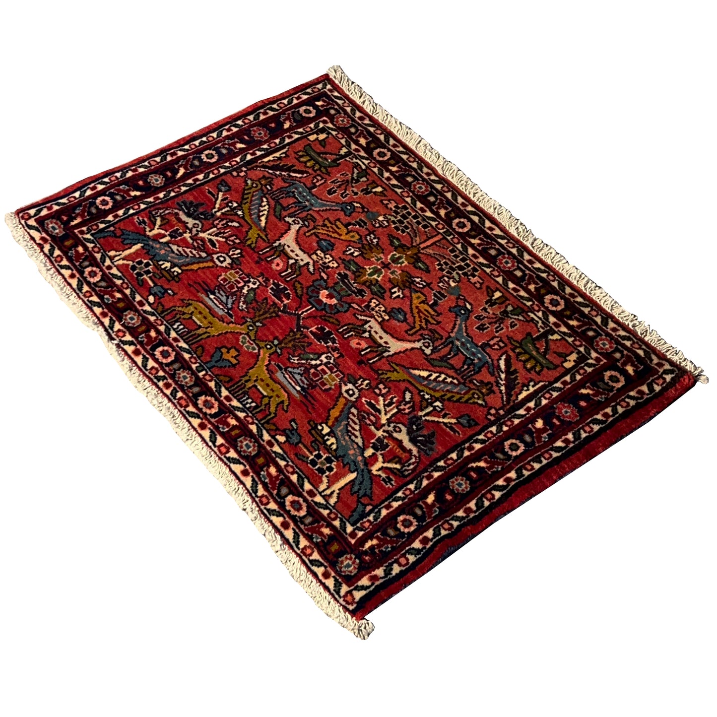 Poshti Teppich, Rot, 77x51cm - Premium Poshti Teppich from German Carpet Shop - Just €170! Shop now at German Carpet Shop