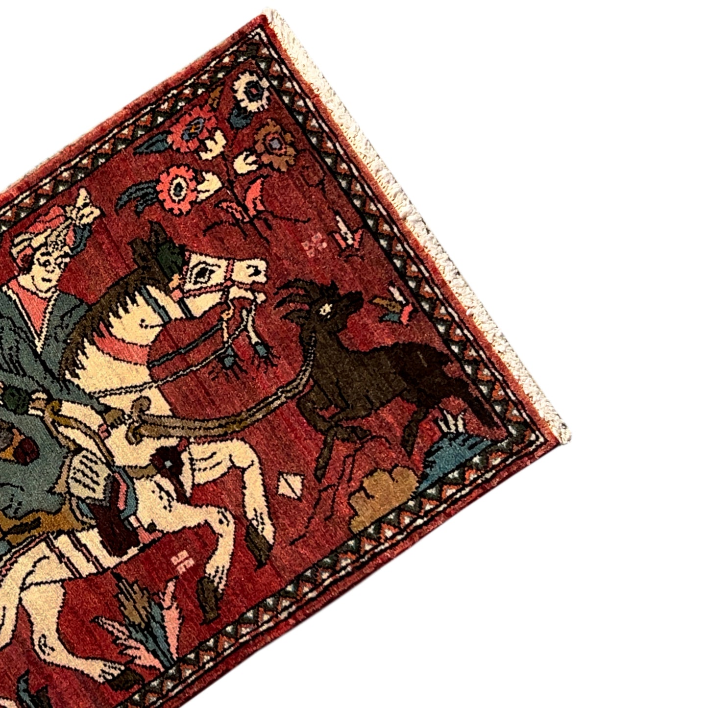 Poshti Teppich Hamedan Rot, 83x61cm - Premium Poshti Teppich from German Carpet Shop - Just €149! Shop now at German Carpet Shop