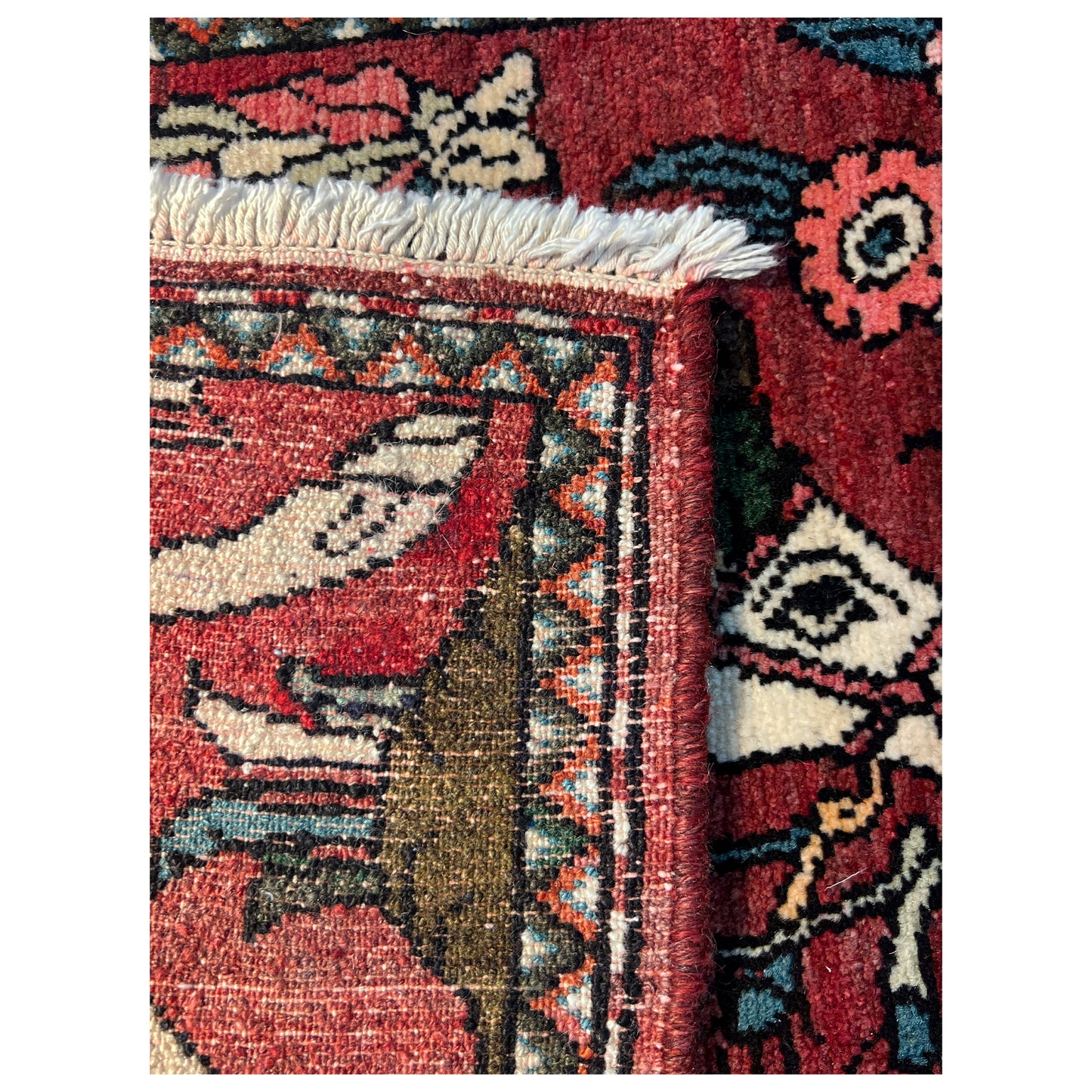 Poshti Teppich Hamedan Rot, 83x61cm - Premium Poshti Teppich from German Carpet Shop - Just €149! Shop now at German Carpet Shop