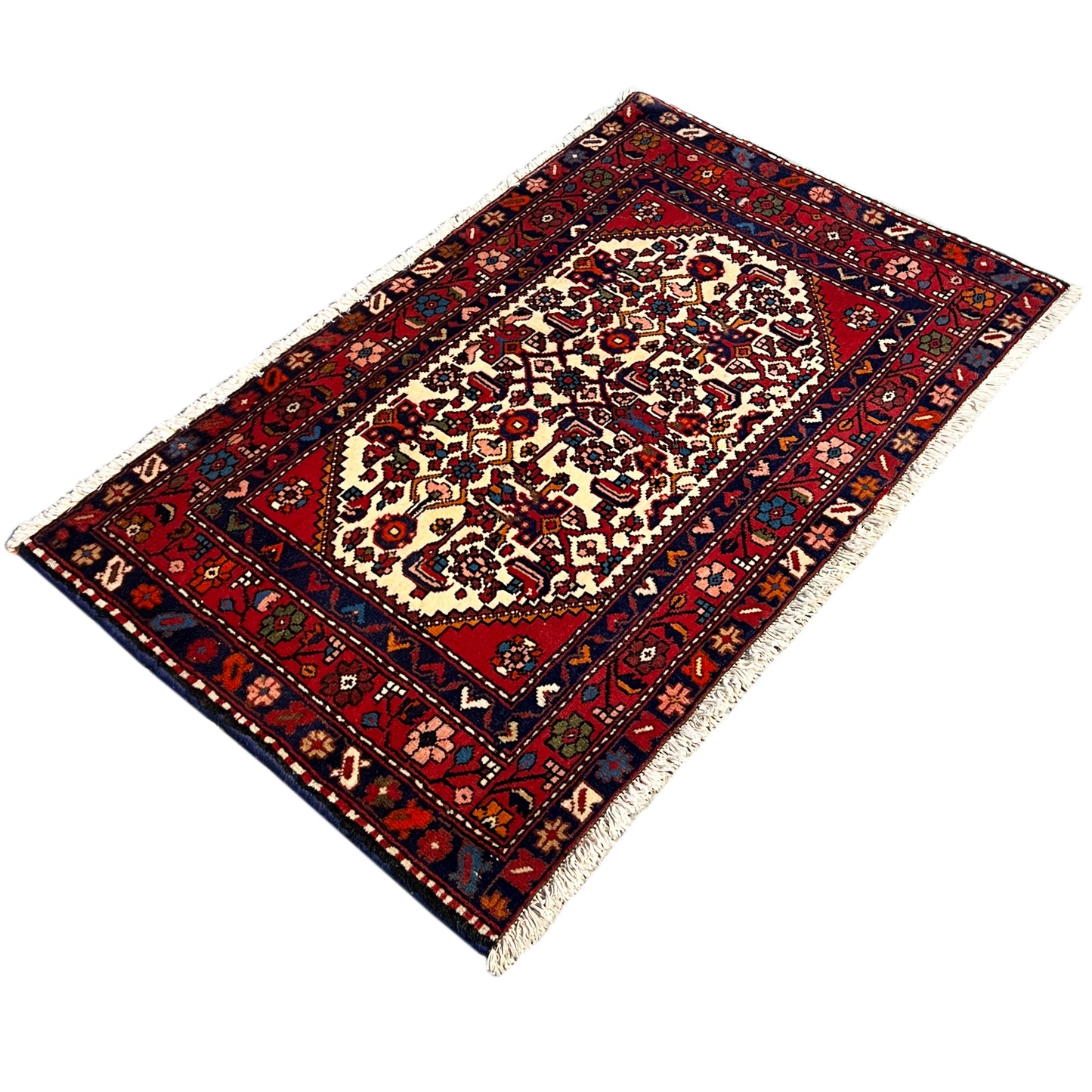 Poshti Teppich, Rot, 109x66cm - Premium Poshti Teppich from German Carpet Shop - Just €199! Shop now at German Carpet Shop