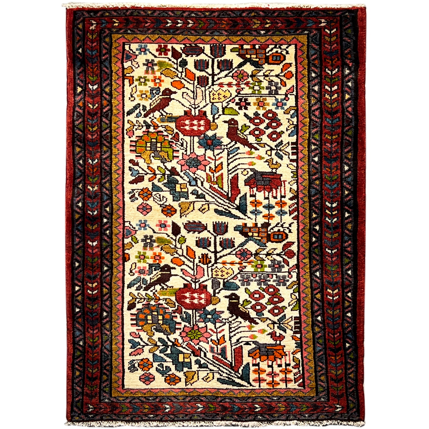 Poshti Teppich, Bunt, 99x68cm - Premium Poshti Teppich from German Carpet Shop - Just €220! Shop now at German Carpet Shop