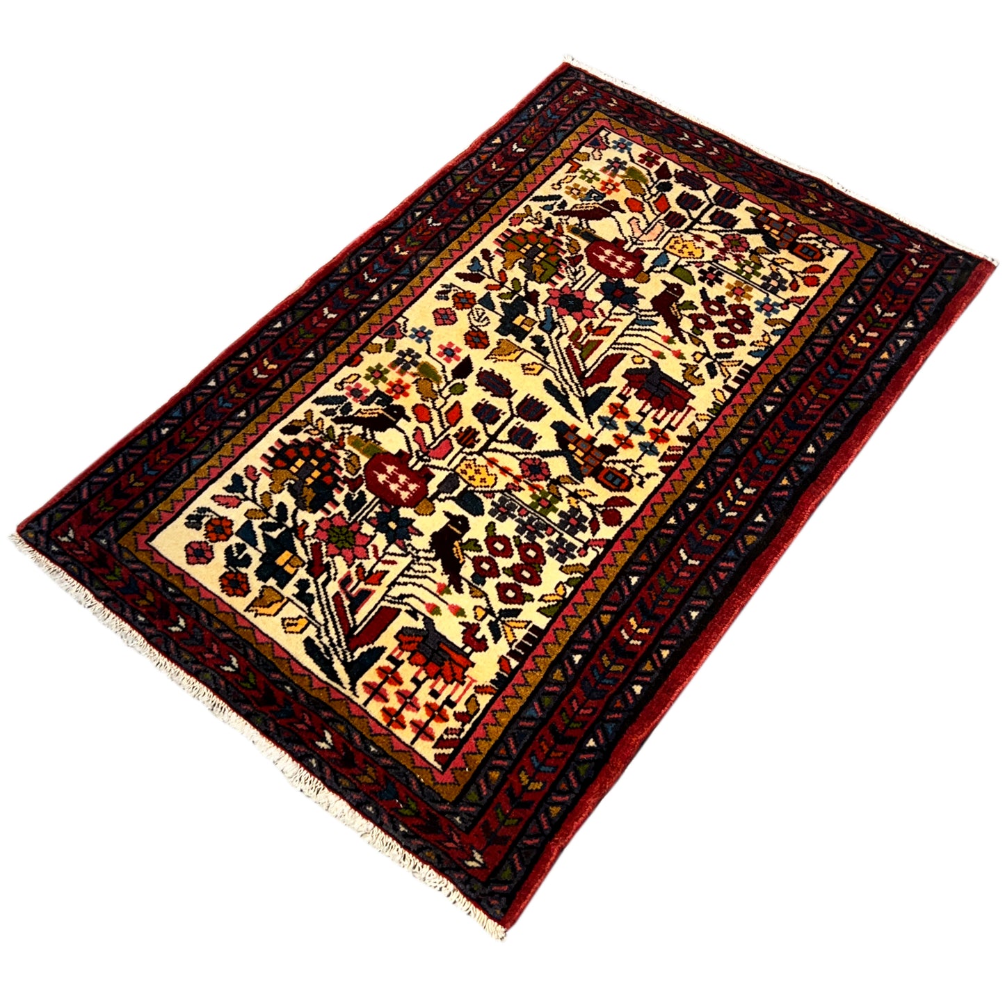 Poshti Teppich, Bunt, 99x68cm - Premium Poshti Teppich from German Carpet Shop - Just €220! Shop now at German Carpet Shop