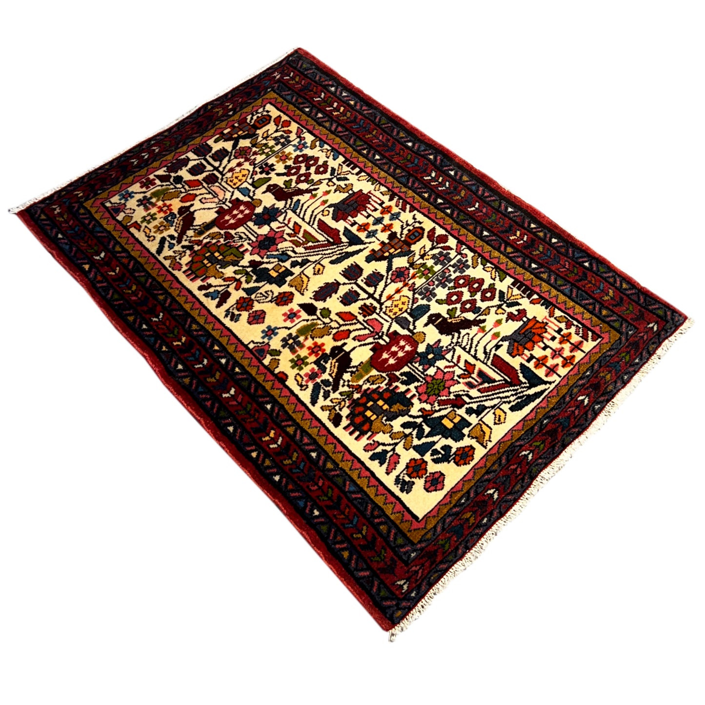 Poshti Teppich, Bunt, 99x68cm - Premium Poshti Teppich from German Carpet Shop - Just €220! Shop now at German Carpet Shop