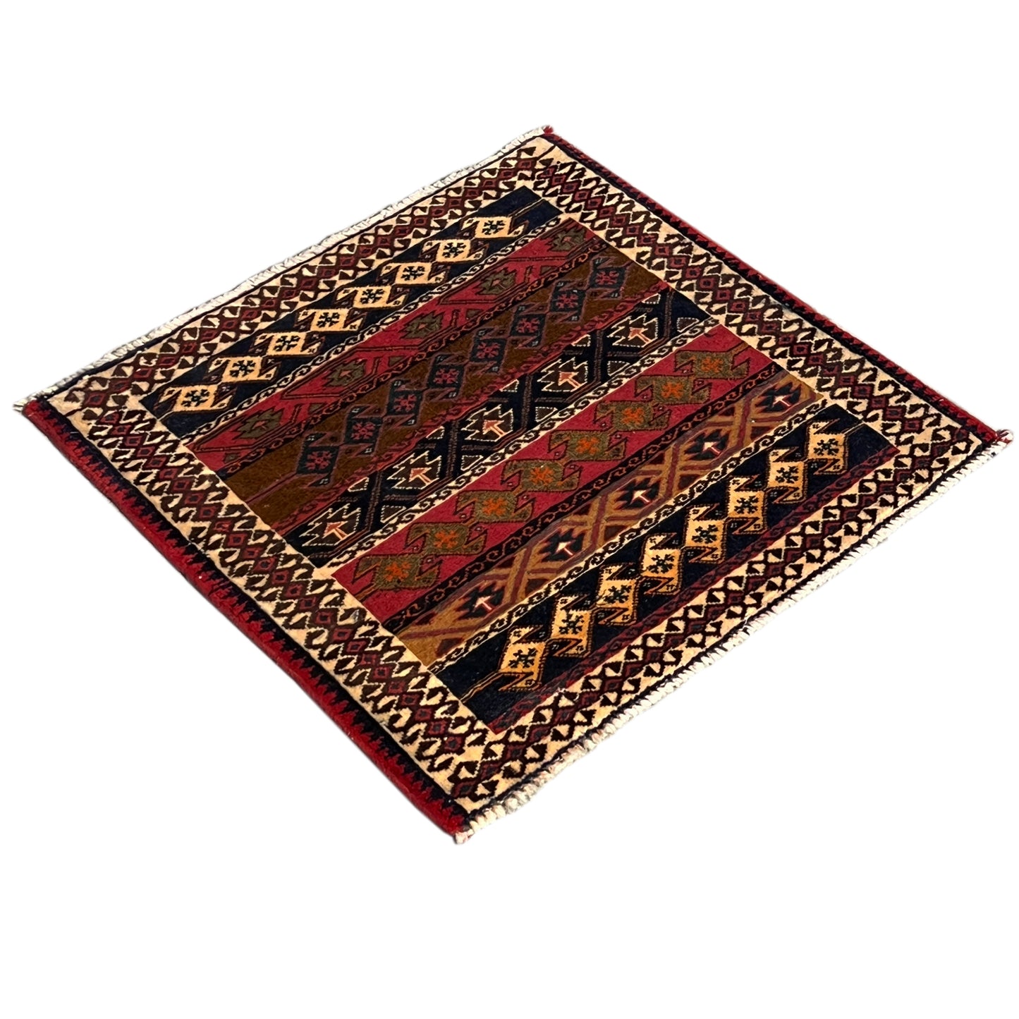 Poshti Teppich, Bunt, 56x60cm - Premium Poshti Teppich from German Carpet Shop - Just €140! Shop now at German Carpet Shop