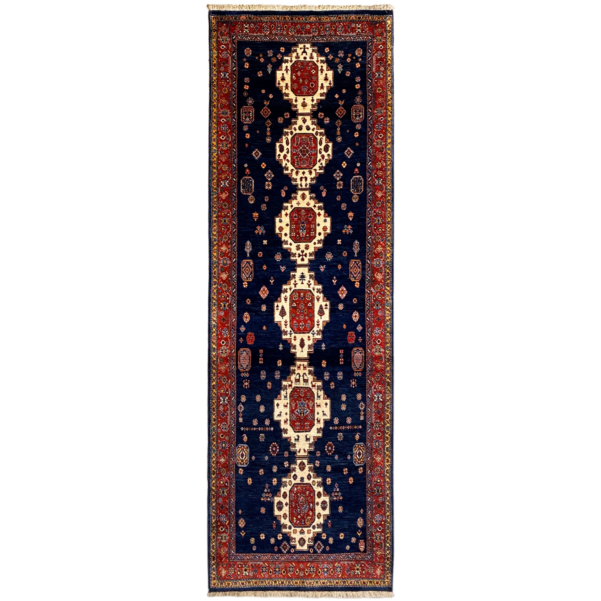 Qashqai Exklusiv Läufer Teppich 337x102 cm - German Carpet Shop