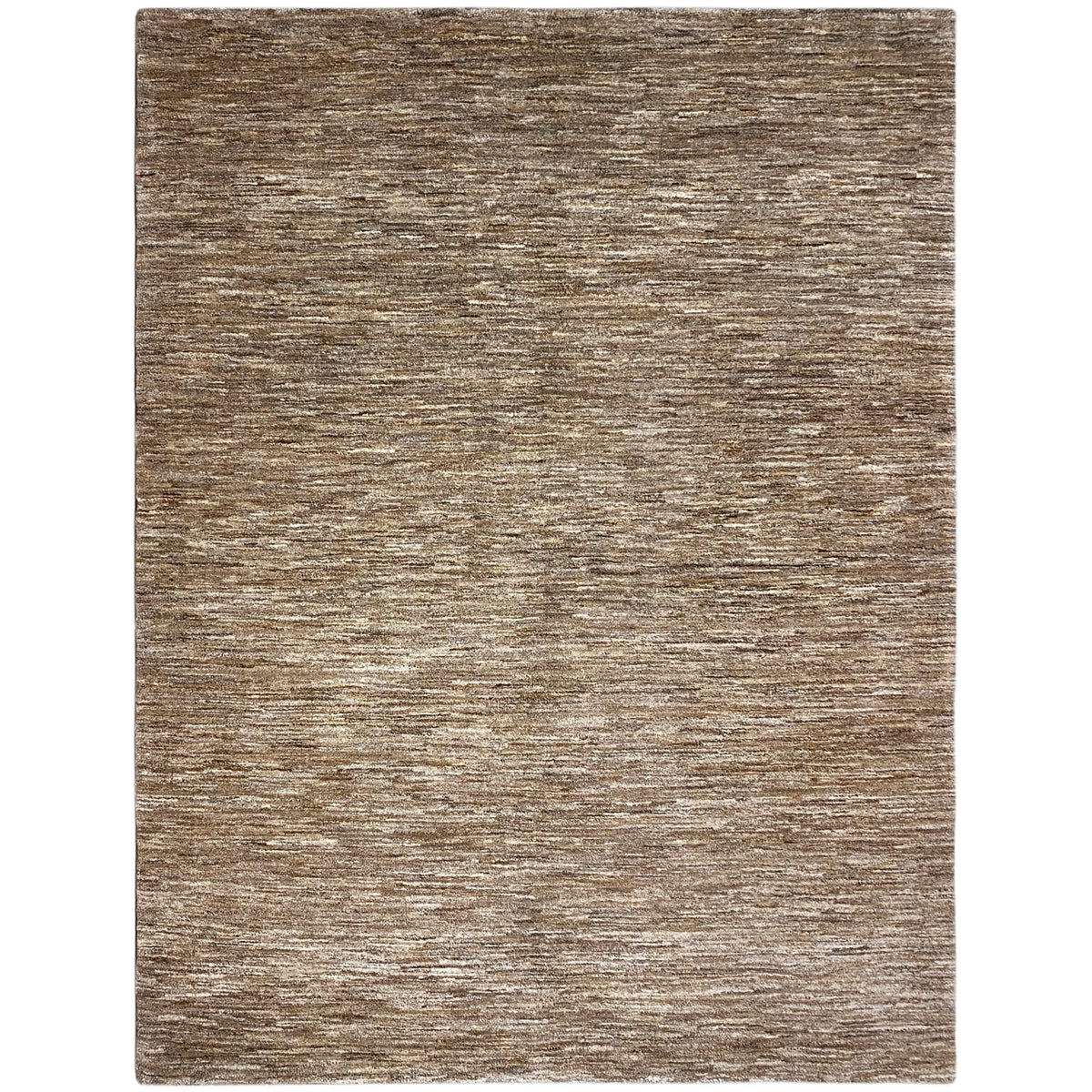 Tappeto Gabbeh marrone-beige, motivo mélange uniforme, pelo corto