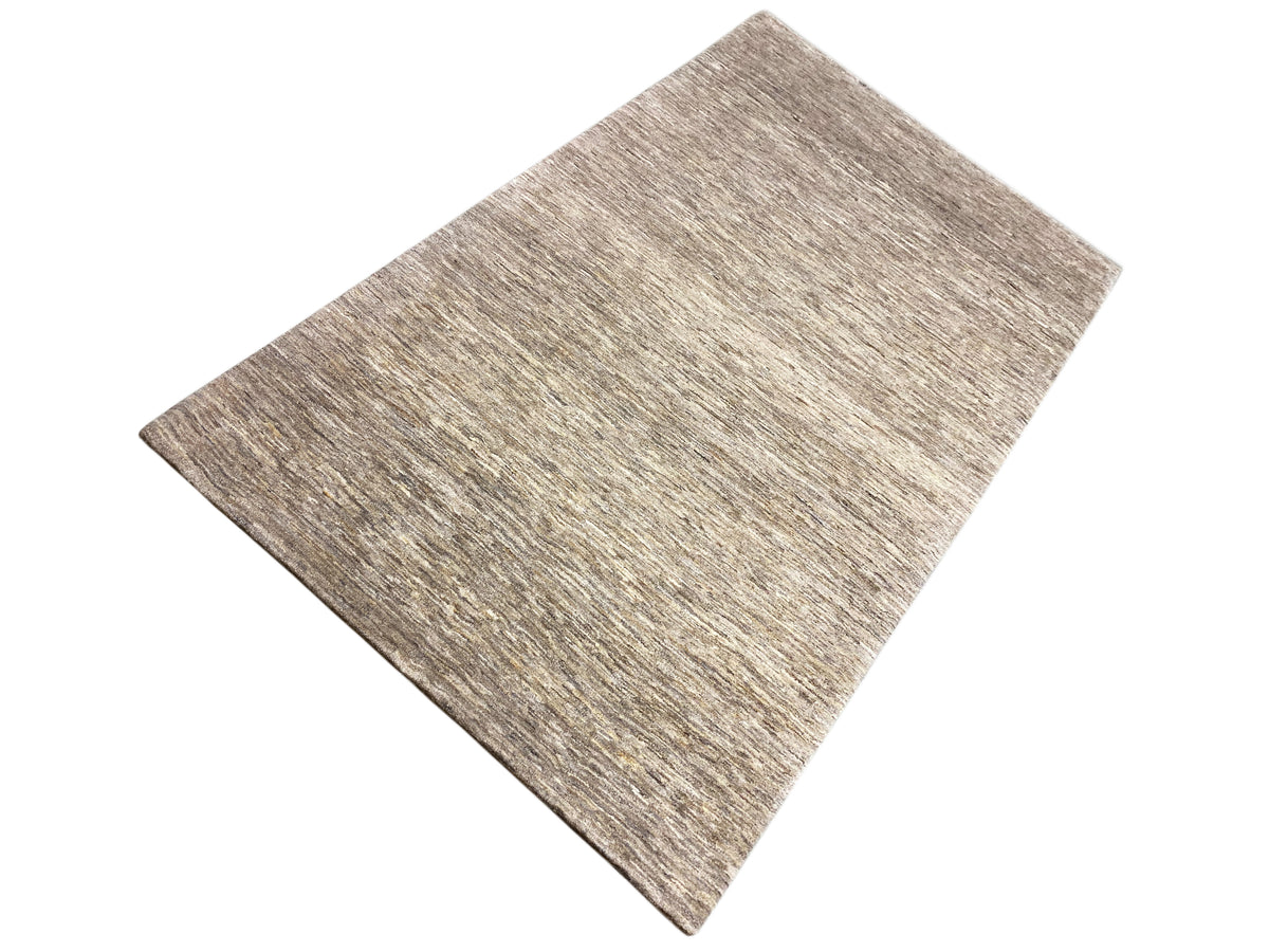 Tappeto Gabbeh 290x194, rettangolare, aspetto beige-grigio mélange con struttura fine