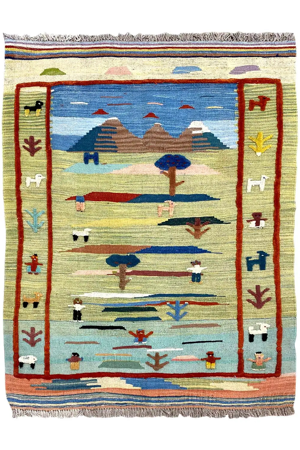 Kilim Qashqai - 800604 (120x86 cm) - Premium Kelim from German Carpet Shop - Just €149! Shop now at German Carpet Shop