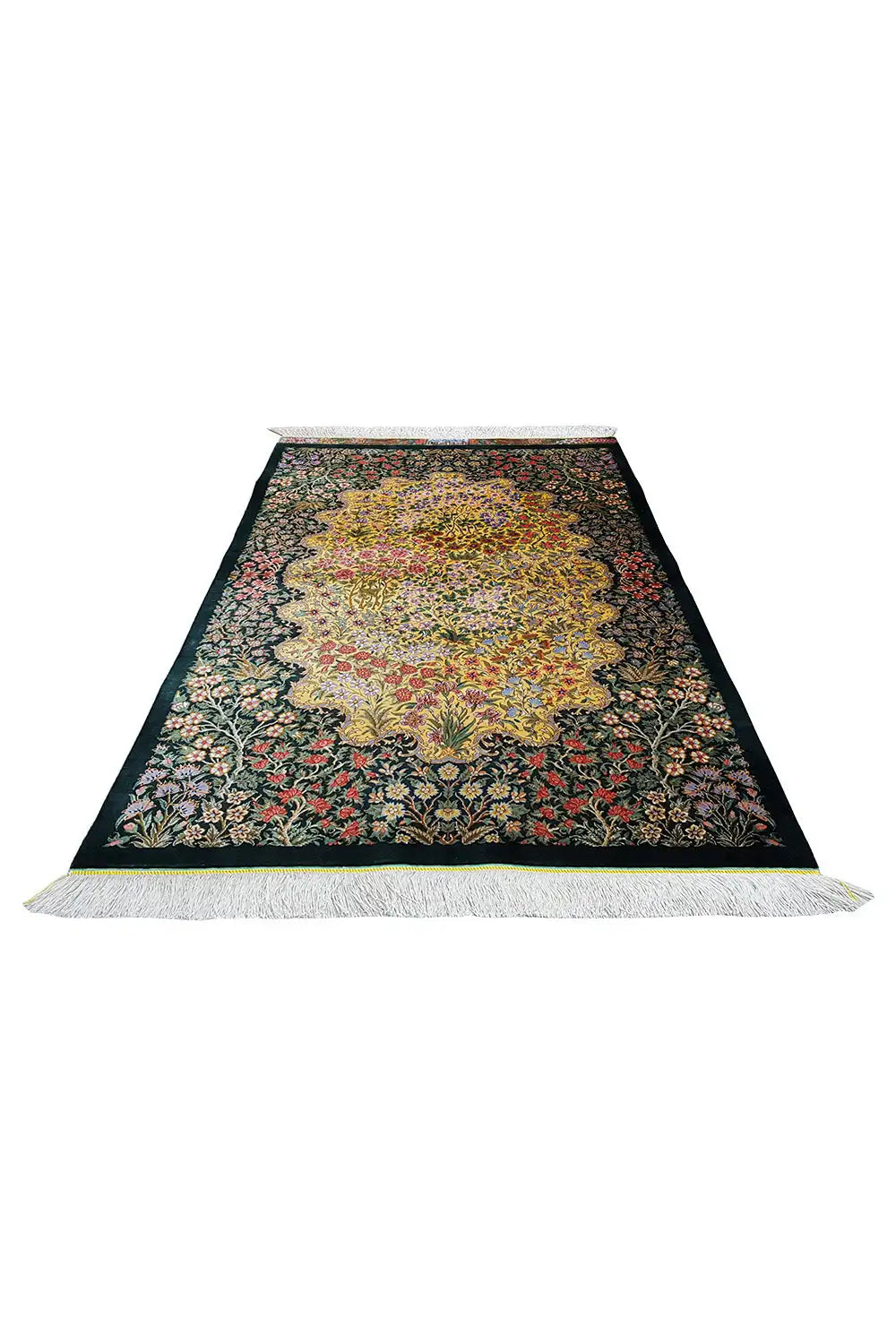 Ghom Seide Teppich - 900846 (123x79 cm) - Premium Teppich from German Carpet Shop - Just €5990! Shop now at German Carpet Shop