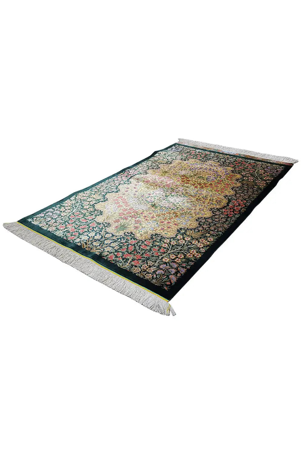 Ghom Seide Teppich - 900846 (123x79 cm) - Premium Teppich from German Carpet Shop - Just €5990! Shop now at German Carpet Shop