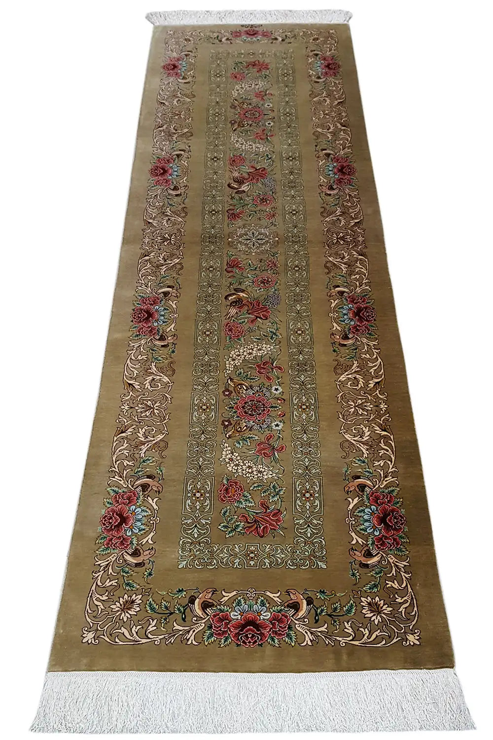 Ghom Seide Teppich - 904736 (195x53 cm) - Premium Teppich from German Carpet Shop - Just €6250! Shop now at German Carpet Shop
