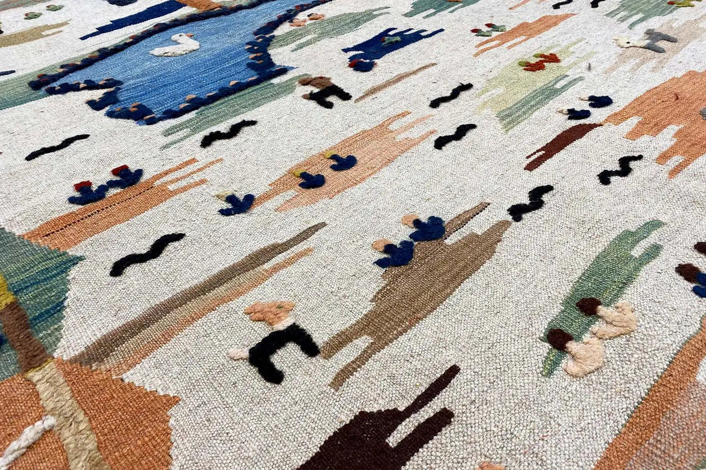 Kilim Qashqai - (195x147 cm) - Premium Kelim from German Carpet Shop - Just €449! Shop now at German Carpet Shop