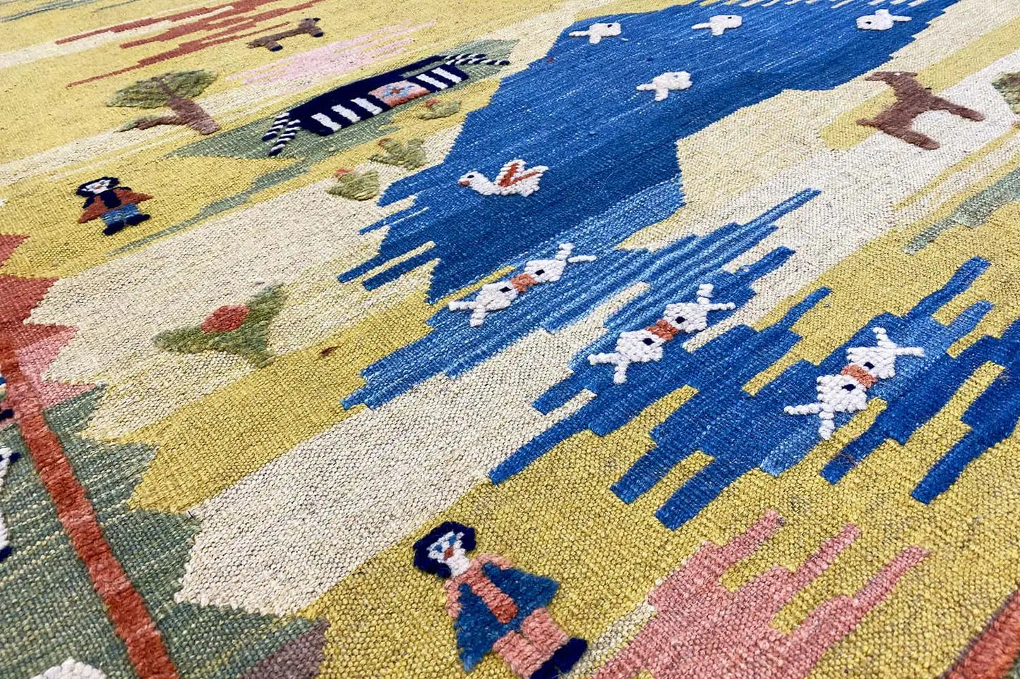 Kilim Qashqai - 800592 (193x154 cm) - Premium Kelim from German Carpet Shop - Just €449! Shop now at German Carpet Shop