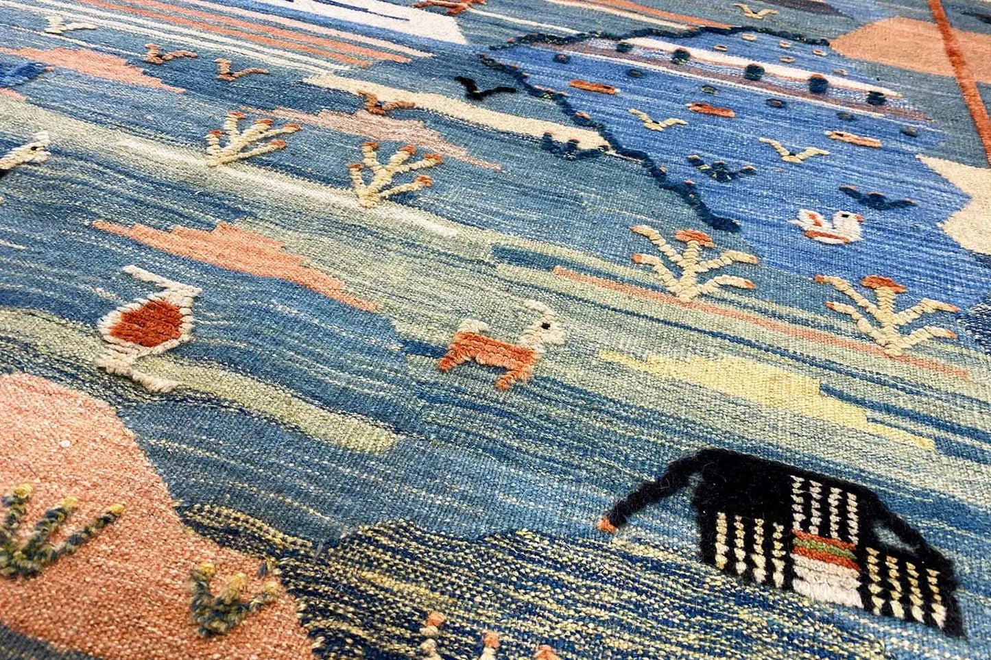 Kilim Qashqai - 605615 (194x153 cm) - Premium Kelim from German Carpet Shop - Just €449! Shop now at German Carpet Shop