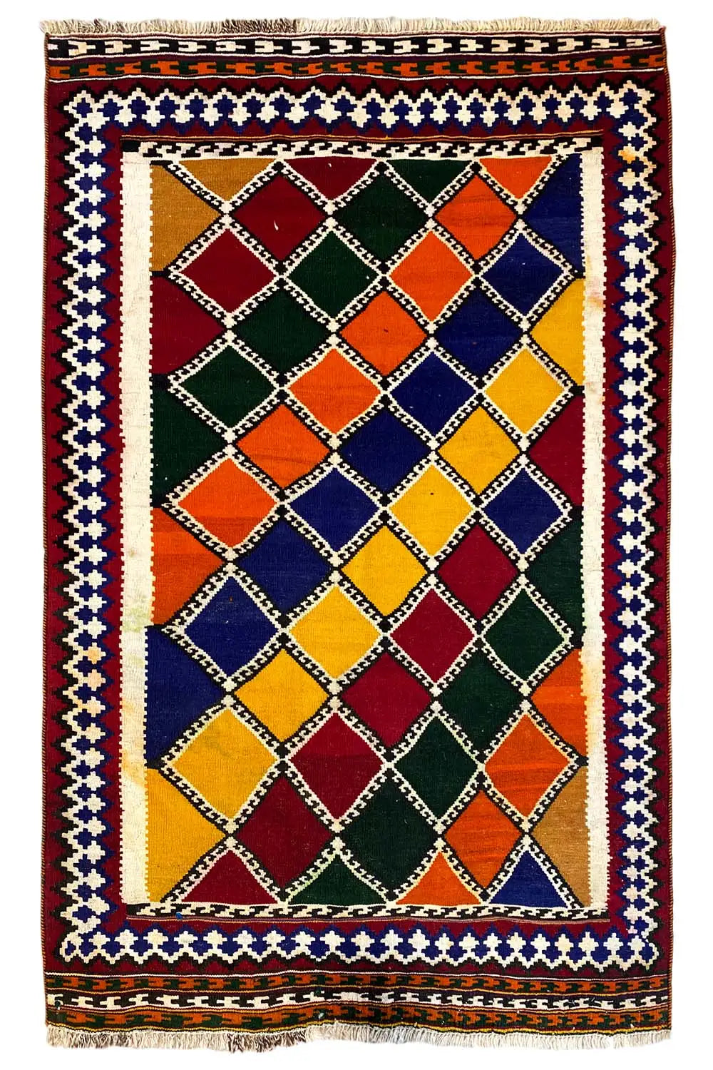 Kilim Qashqai - 802414 (201x128 cm) - Premium Kelim from German Carpet Shop - Just €289! Shop now at German Carpet Shop