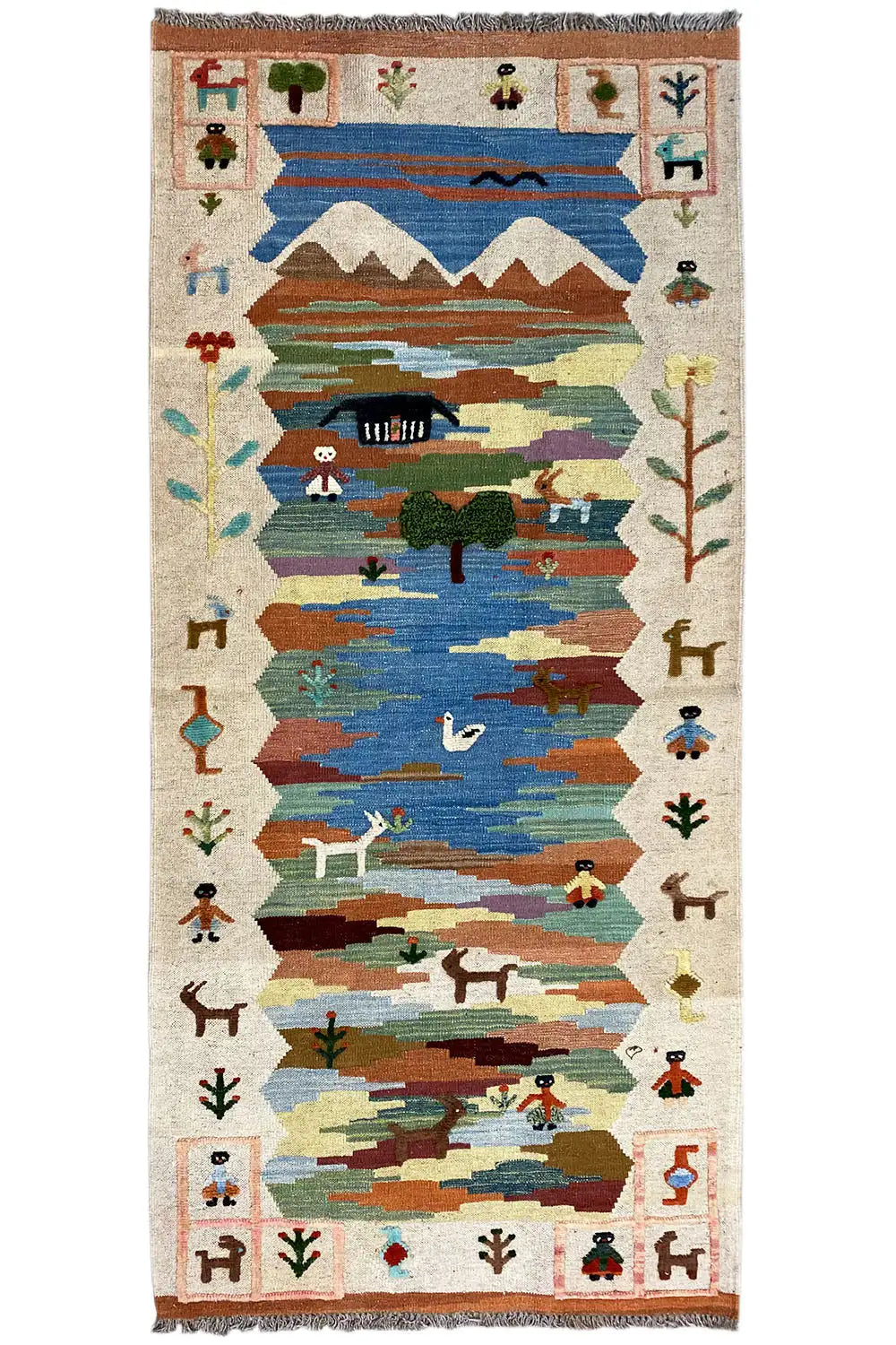Kilim Qashqai - 800600 (193x87 cm) - Premium Kelim from German Carpet Shop - Just €249! Shop now at German Carpet Shop