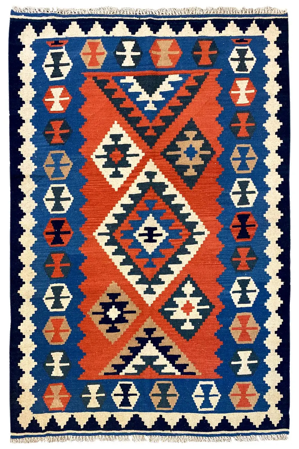 Kilim Qashqai - 802425 (181x120 cm) - Premium Kelim from German Carpet Shop - Just €199! Shop now at German Carpet Shop
