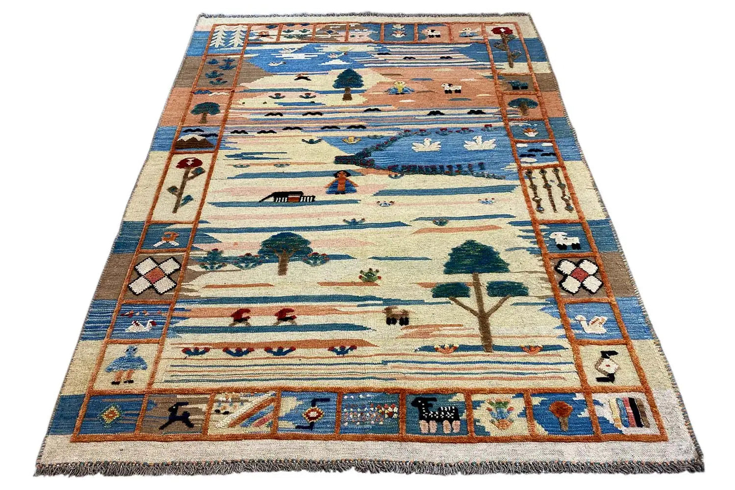 Kilim Qashqai - 605610 (206x152 cm) - Premium Kelim from German Carpet Shop - Just €430! Shop now at German Carpet Shop