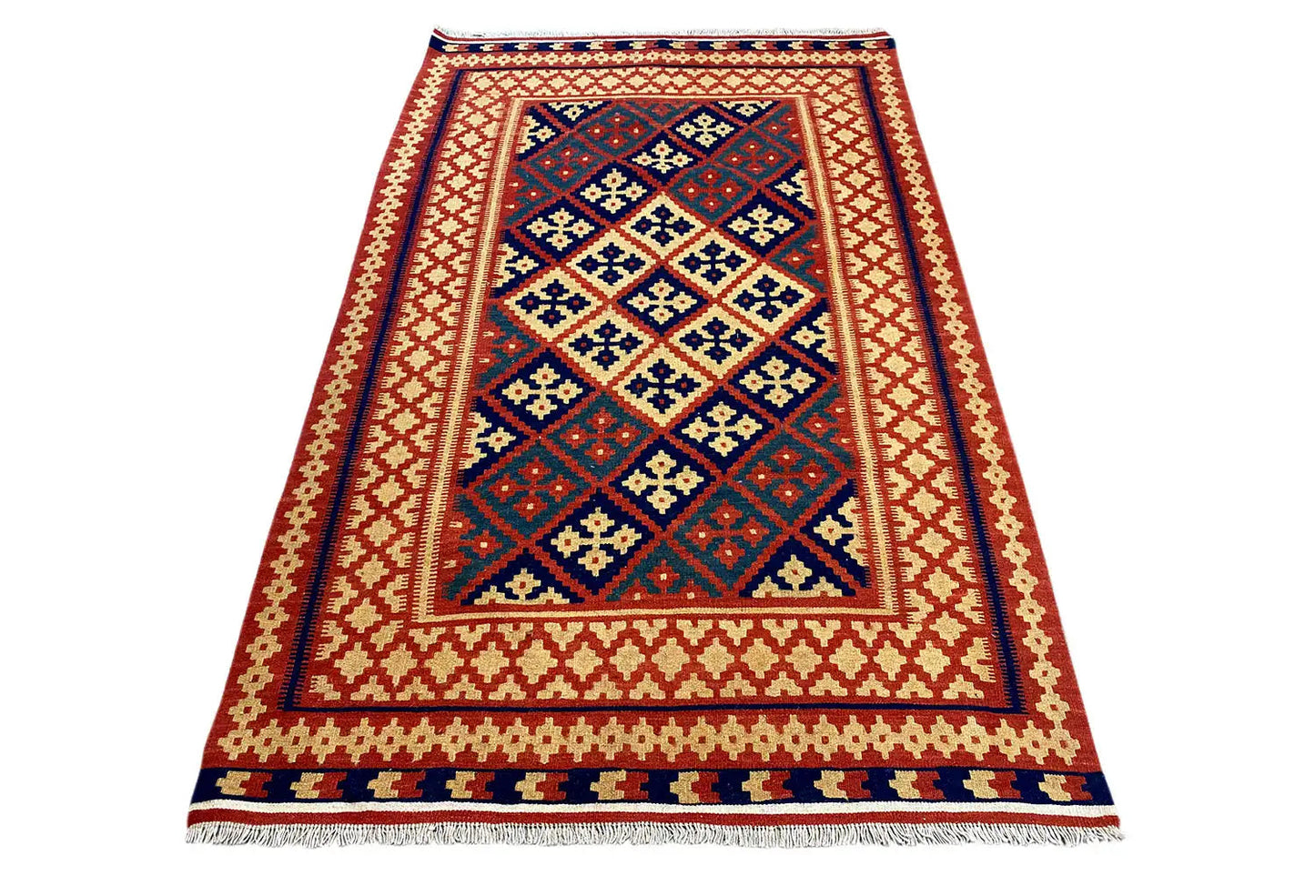 Kilim Qashqai - 301882 (185x123 cm) - Premium Kelim from German Carpet Shop - Just €199! Shop now at German Carpet Shop