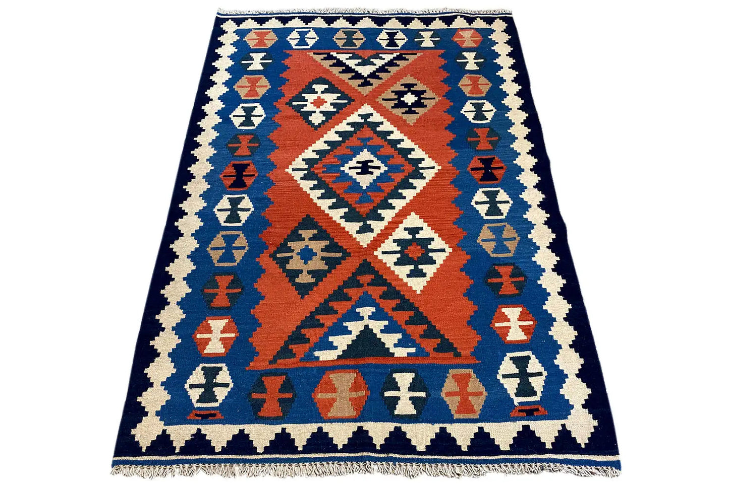 Kilim Qashqai - 802425 (181x120 cm) - Premium Kelim from German Carpet Shop - Just €199! Shop now at German Carpet Shop