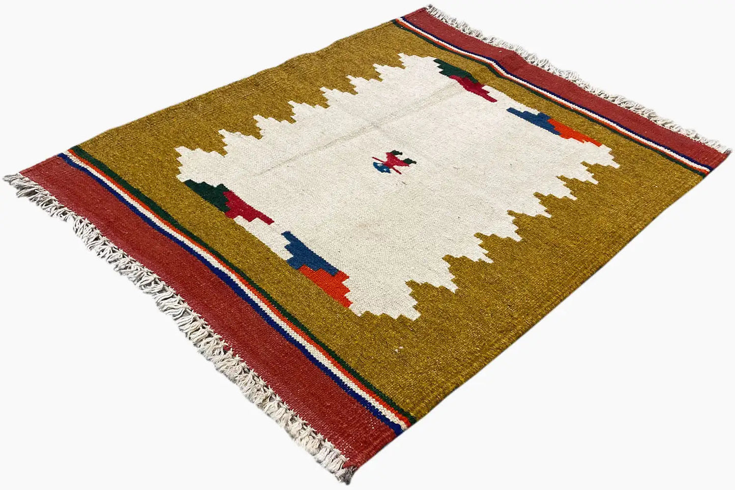 Kilim Qashqai - 802419 (76X57 cm) - Premium Kelim from German Carpet Shop - Just €75! Shop now at German Carpet Shop