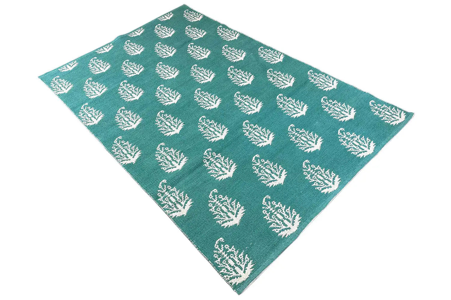 Moderne Kelim - Samak 06 Green - German Carpet Shop