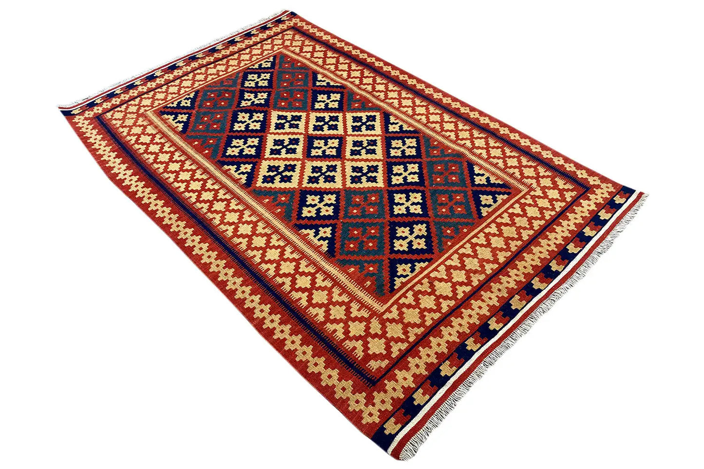 Kilim Qashqai - 301882 (185x123 cm) - Premium Kelim from German Carpet Shop - Just €199! Shop now at German Carpet Shop