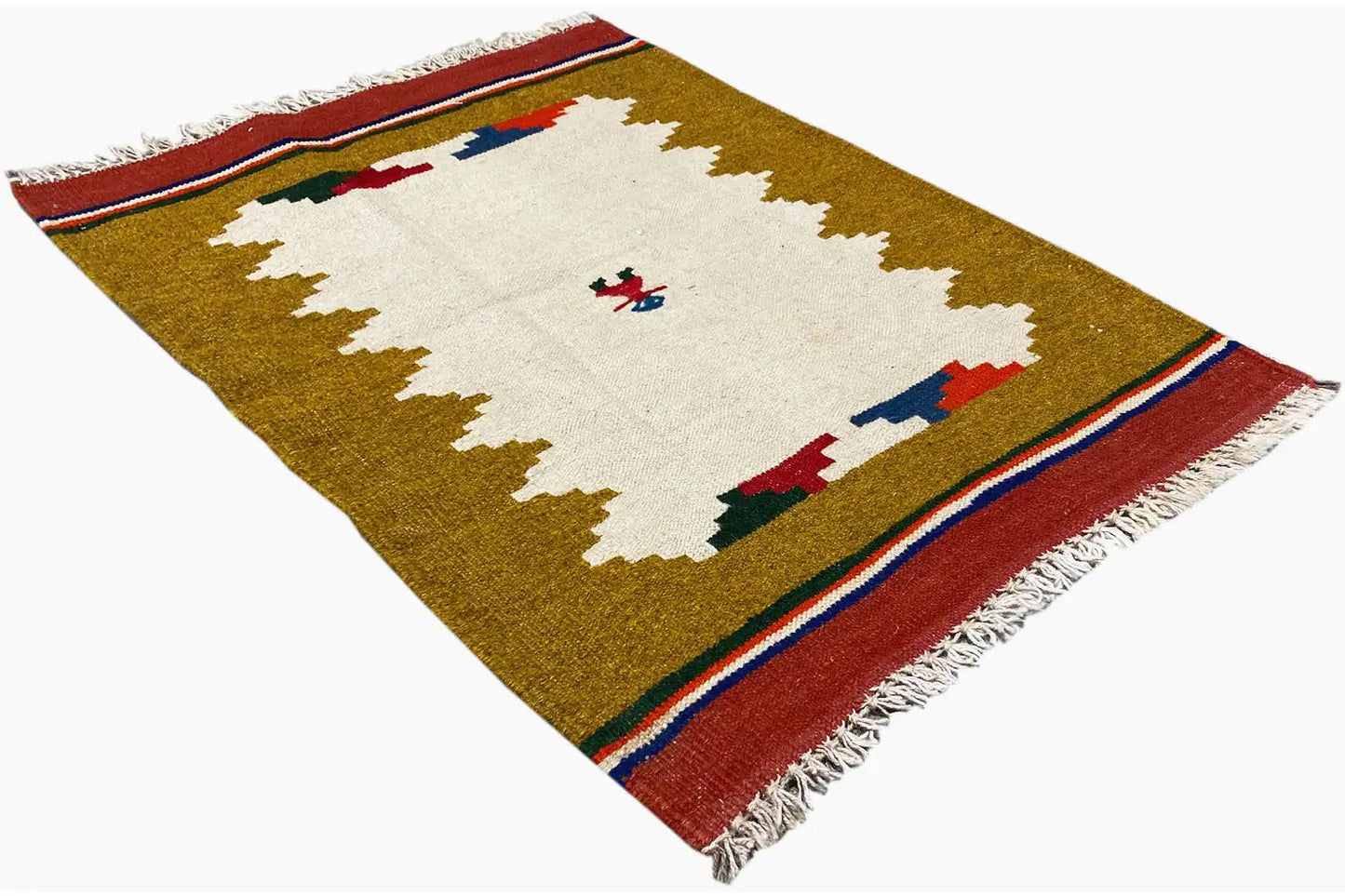 Kilim Qashqai - 802419 (76X57 cm) - Premium Kelim from German Carpet Shop - Just €75! Shop now at German Carpet Shop