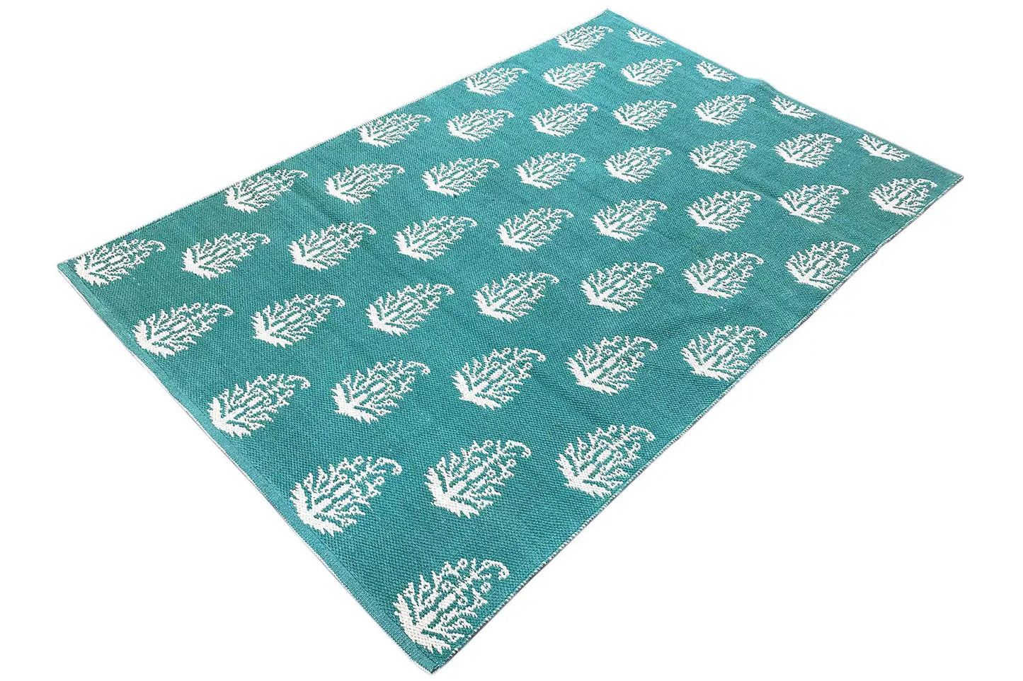 Moderne Kelim - Samak 06 Green - German Carpet Shop