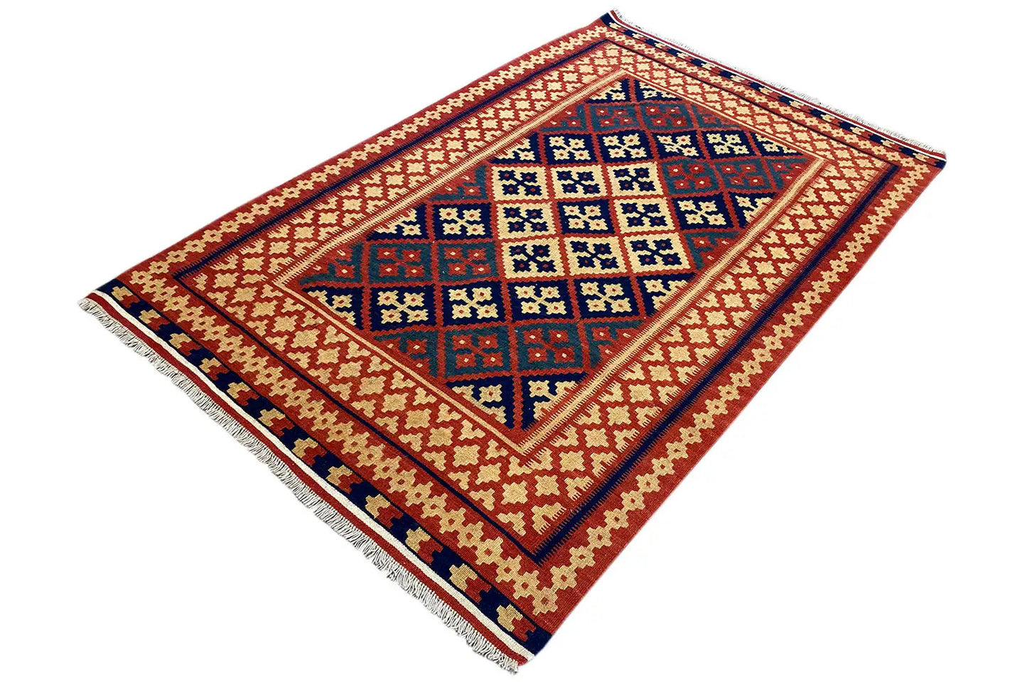 Kilim Qashqai - 301882 (185x123 cm) - Premium Kelim from German Carpet Shop - Just €199! Shop now at German Carpet Shop